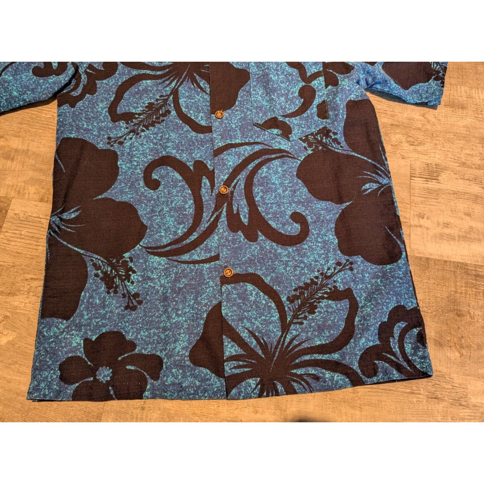 Vintage VINTAGE Karen Ann Hawaiian Shirt Mens Small Blue Floral 1970s Cotton Short Sleeve 38" Chest 27" Length US Made Mens Size US S / EU 44-46 / 1 - 3 Thumbnail