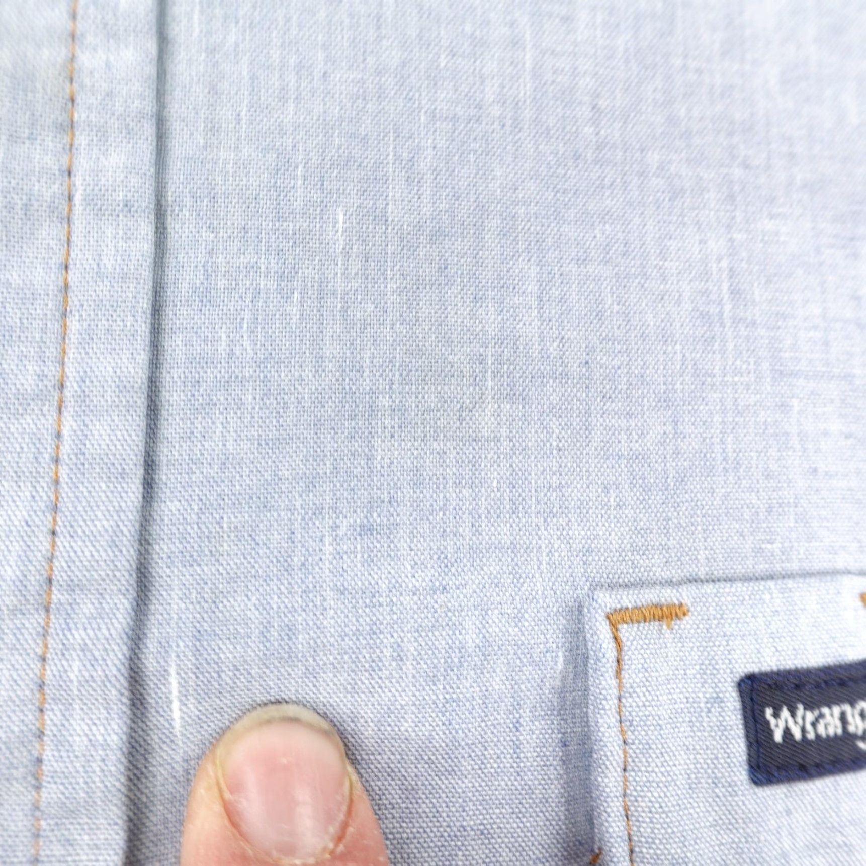 Wrangler Vintage Wrangler Shirt Mens 3XL Blue Chambray Western Pearl Snap X Long Tails Size US XL / EU 56 / 4 - 4 Thumbnail
