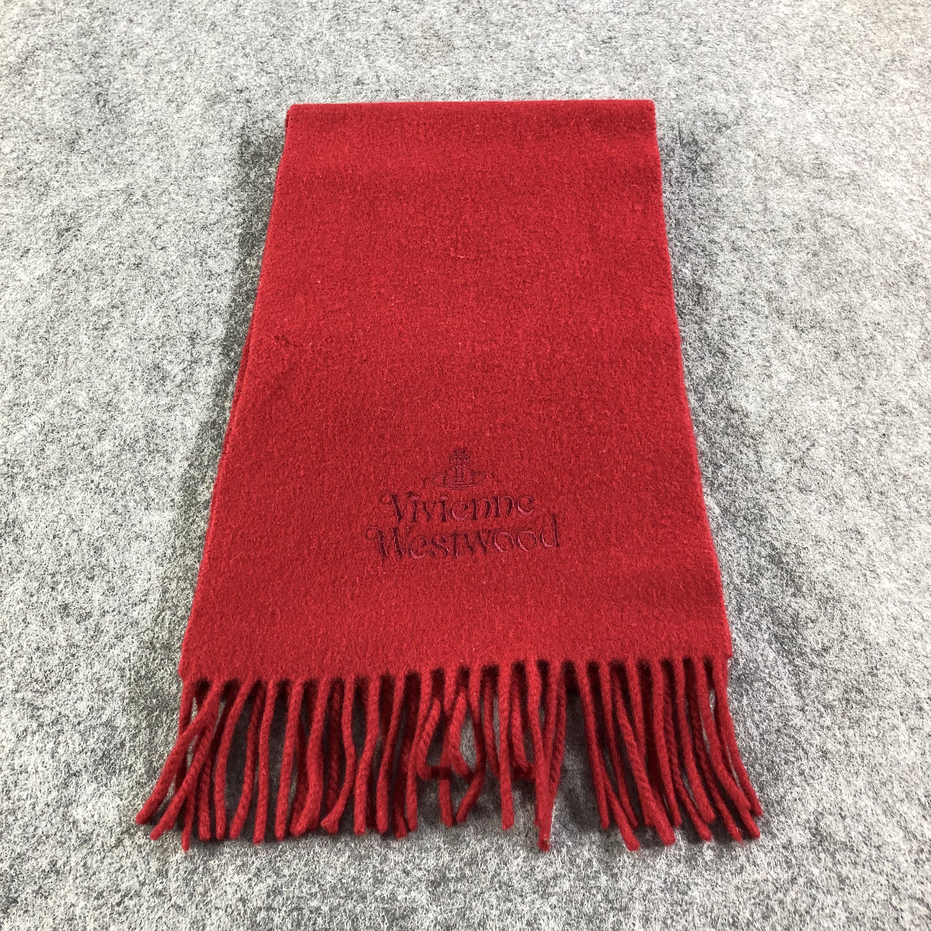 Vivienne Westwood Vivienne Westwood Plain Red Scarf Muffler V1318 Size ONE SIZE - 3 Thumbnail