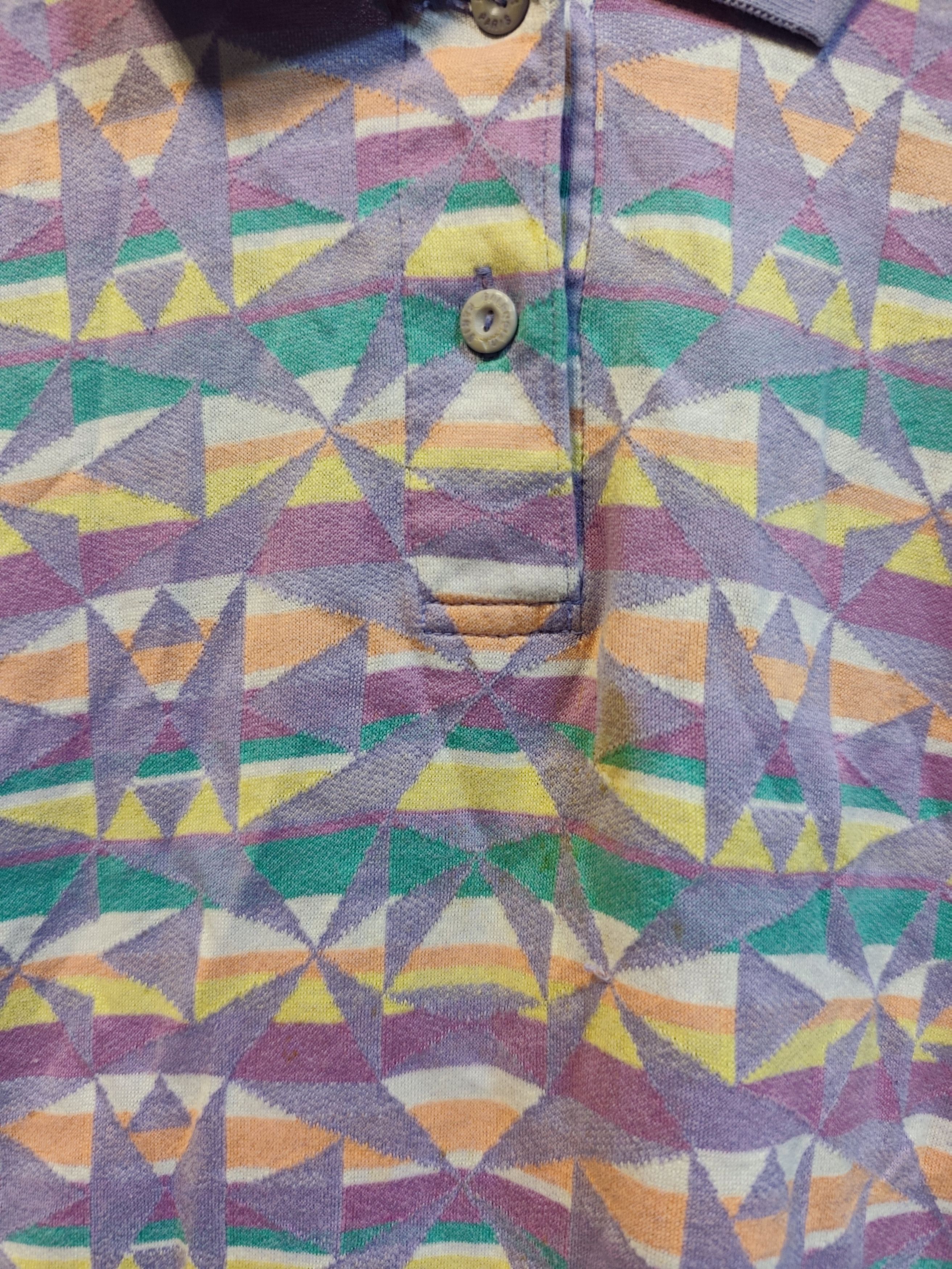 Balenciaga 90s Balenciaga Golf Abstract Pastel Pattern Polo Shirt Size US M / EU 48-50 / 2 - 9 Thumbnail