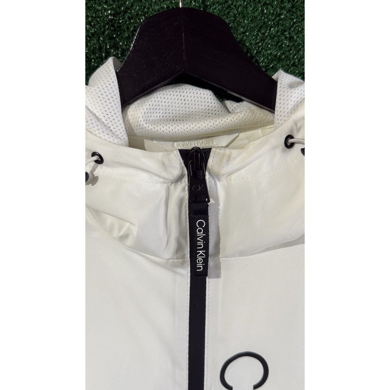 Calvin Klein Calvin Klein Men’s White Full Zip Windbreaker Jacket Size L Size US L / EU 52-54 / 3 - 3 Thumbnail