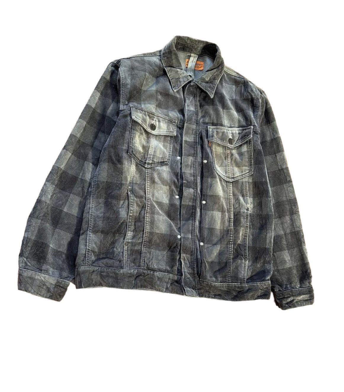 Montage Montage Denim Sunfaded Plaid Jacket Size US S / EU 44-46 / 1 - 7 Thumbnail