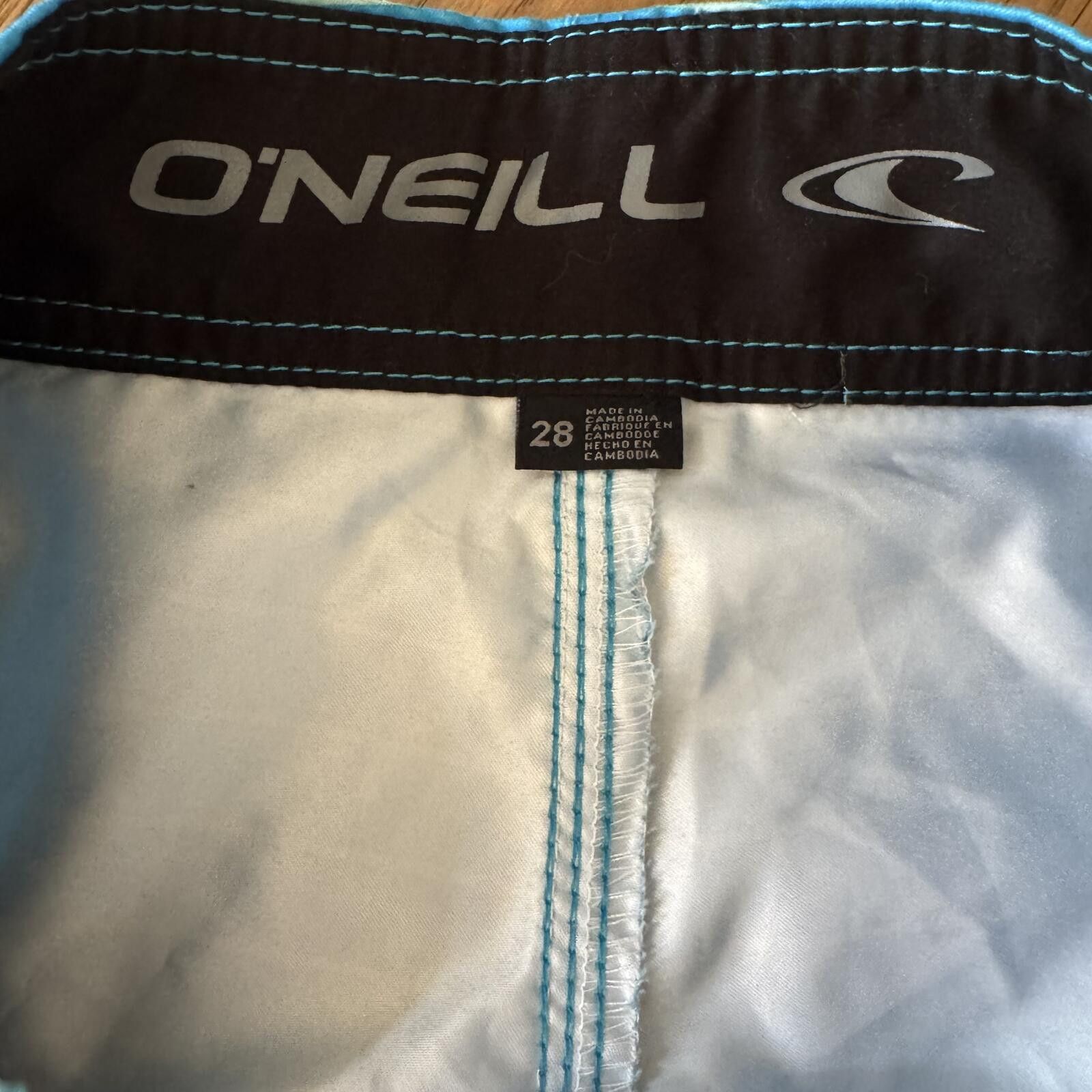 O'Neill O'Neill Blue Striped Board Shorts Size 28 Size US 30 / EU 46 - 3 Thumbnail