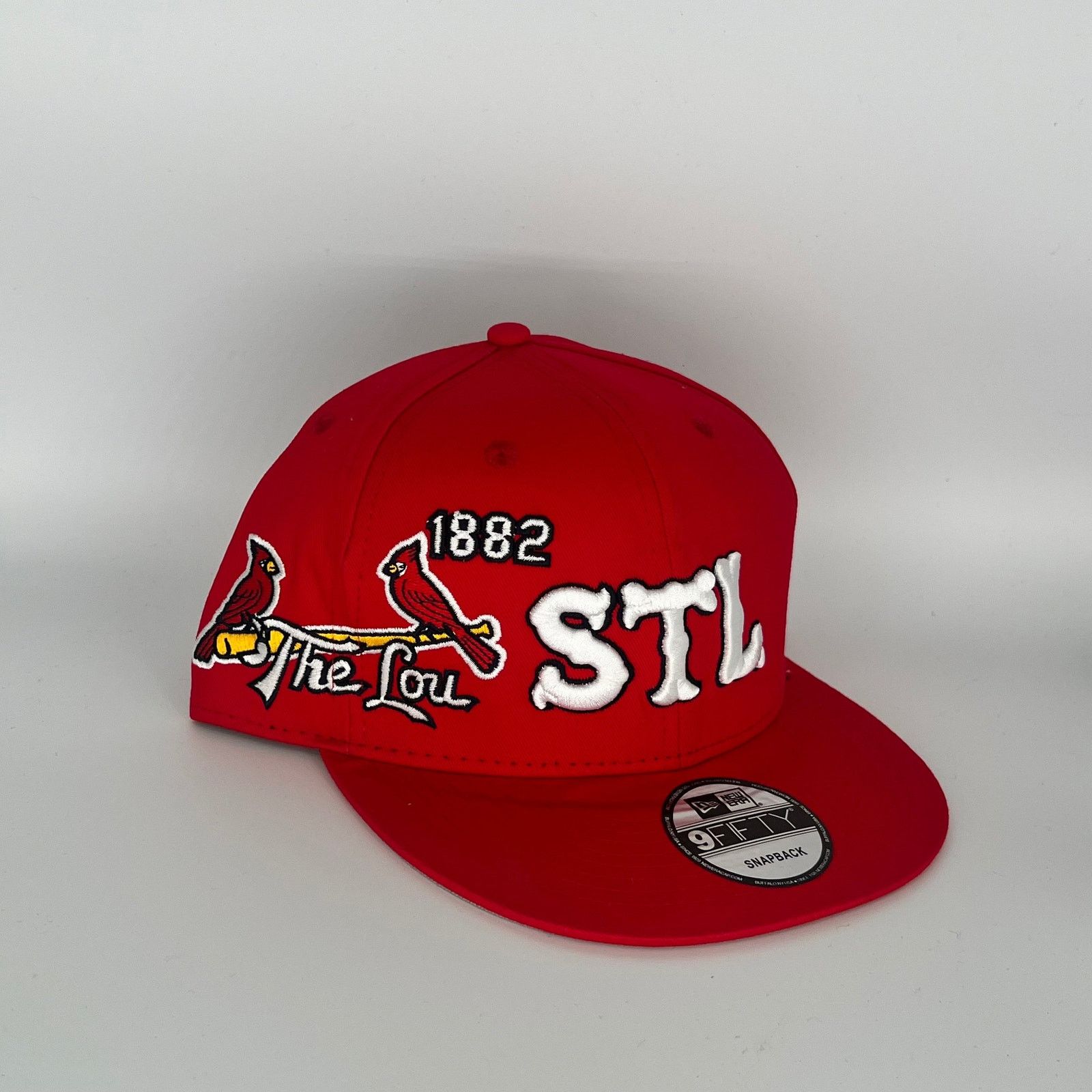 New Era Red St. Louis Cardinal The Lou Side Patch New Era MLB 9Fifty Size ONE SIZE - 1 Thumbnail
