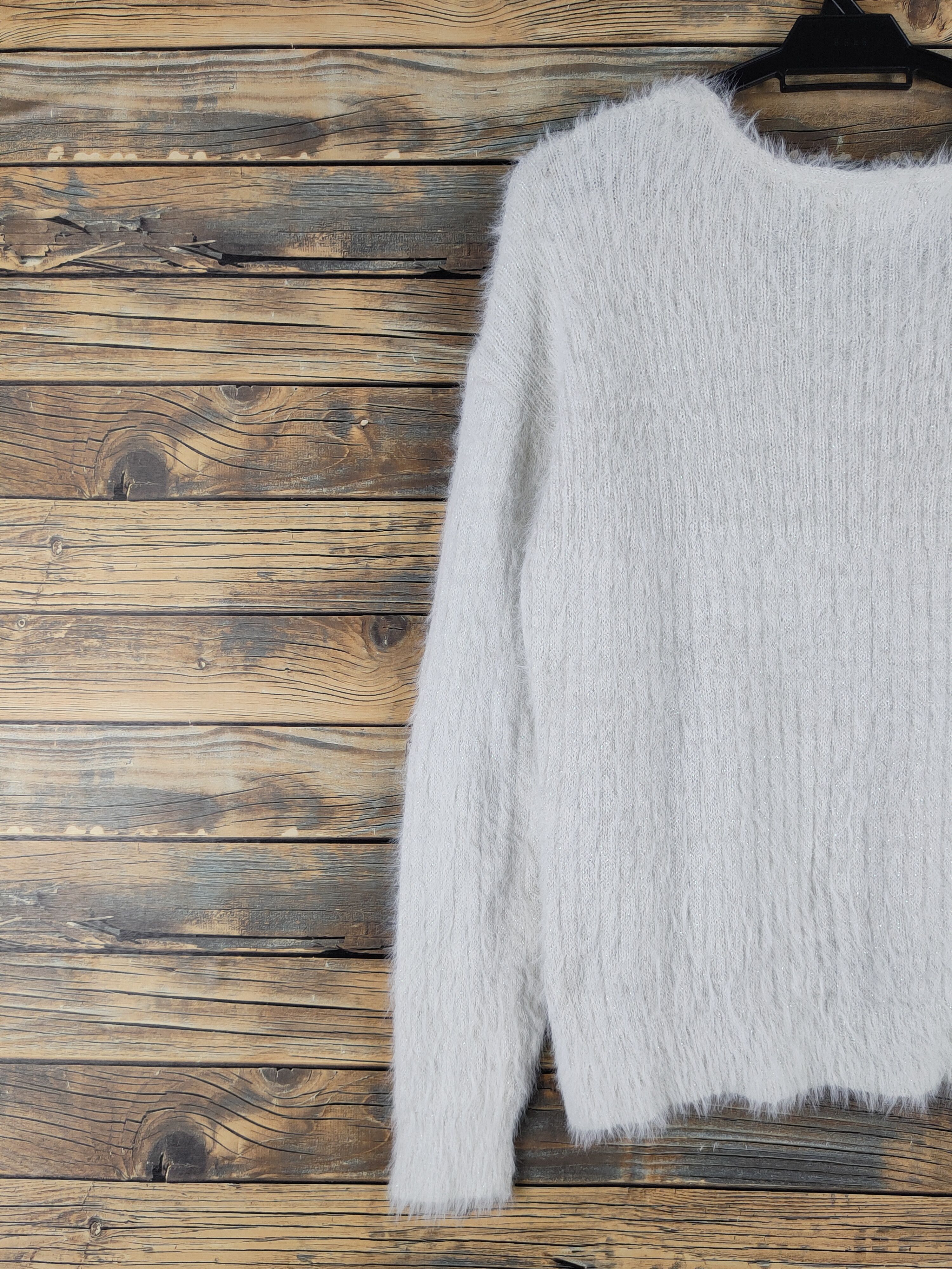 Japanese Brand OZOC Ivory Shag Shaggy Fur Mohair Knitwear #1944 Size XS / US 0-2 / IT 36-38 - 8 Thumbnail