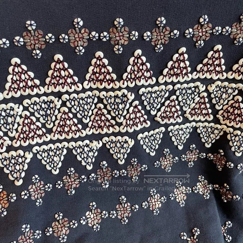 Dries Van Noten Dries Van Noten Heavy-Detailed Bead-Embroidered Sweatshirt Size US L / EU 52-54 / 3 - 4 Thumbnail