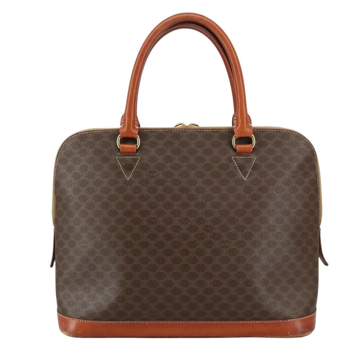 Celine CELINE Macadam Canvas Hand Bag Pvc Leather Brown Gold Size ONE SIZE - 13 Thumbnail