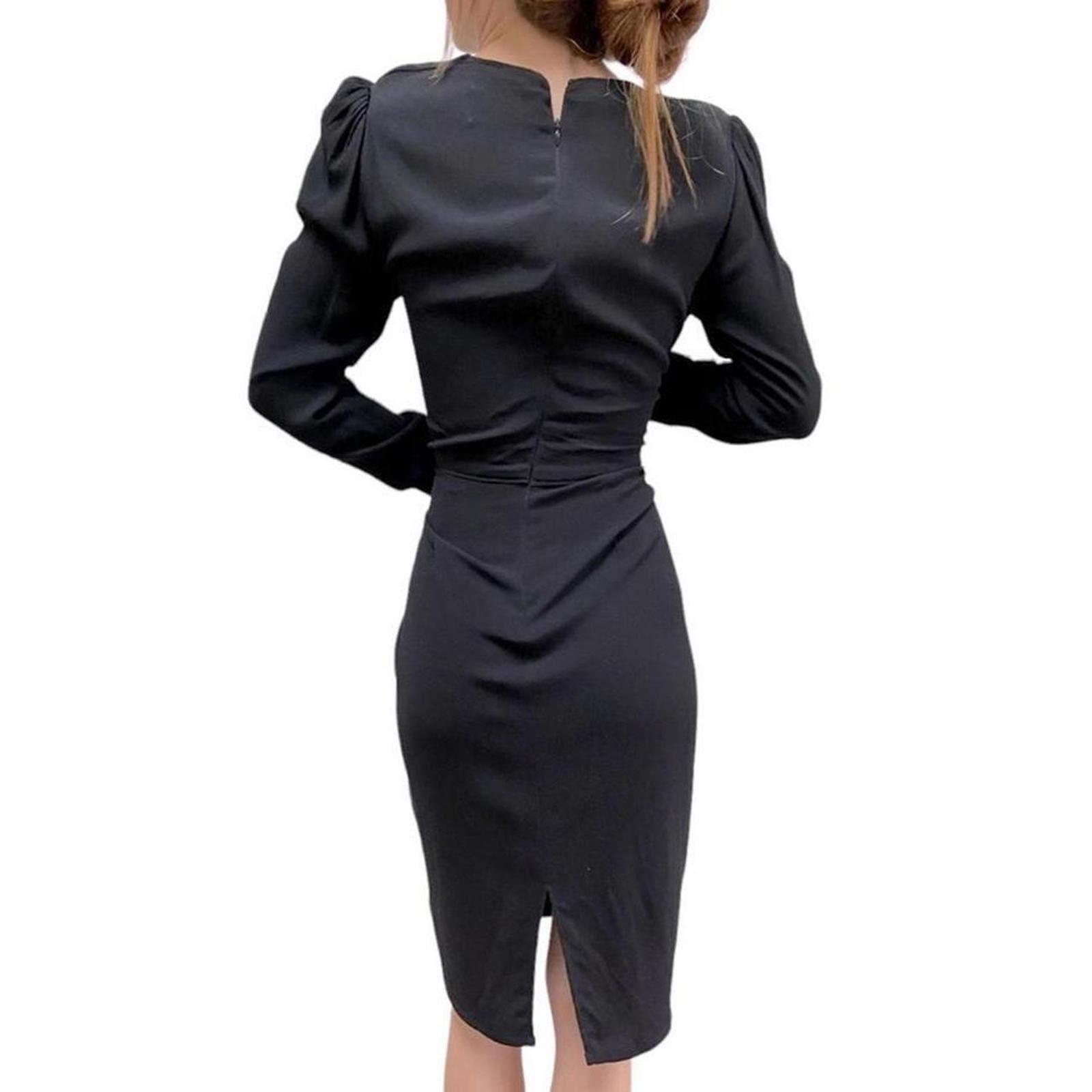 Designer Reformation Crepe Peek-a-Boo Sweetheart Cocktail Dress 12 Size XL / US 12-14 / IT 48-50 - 5 Thumbnail