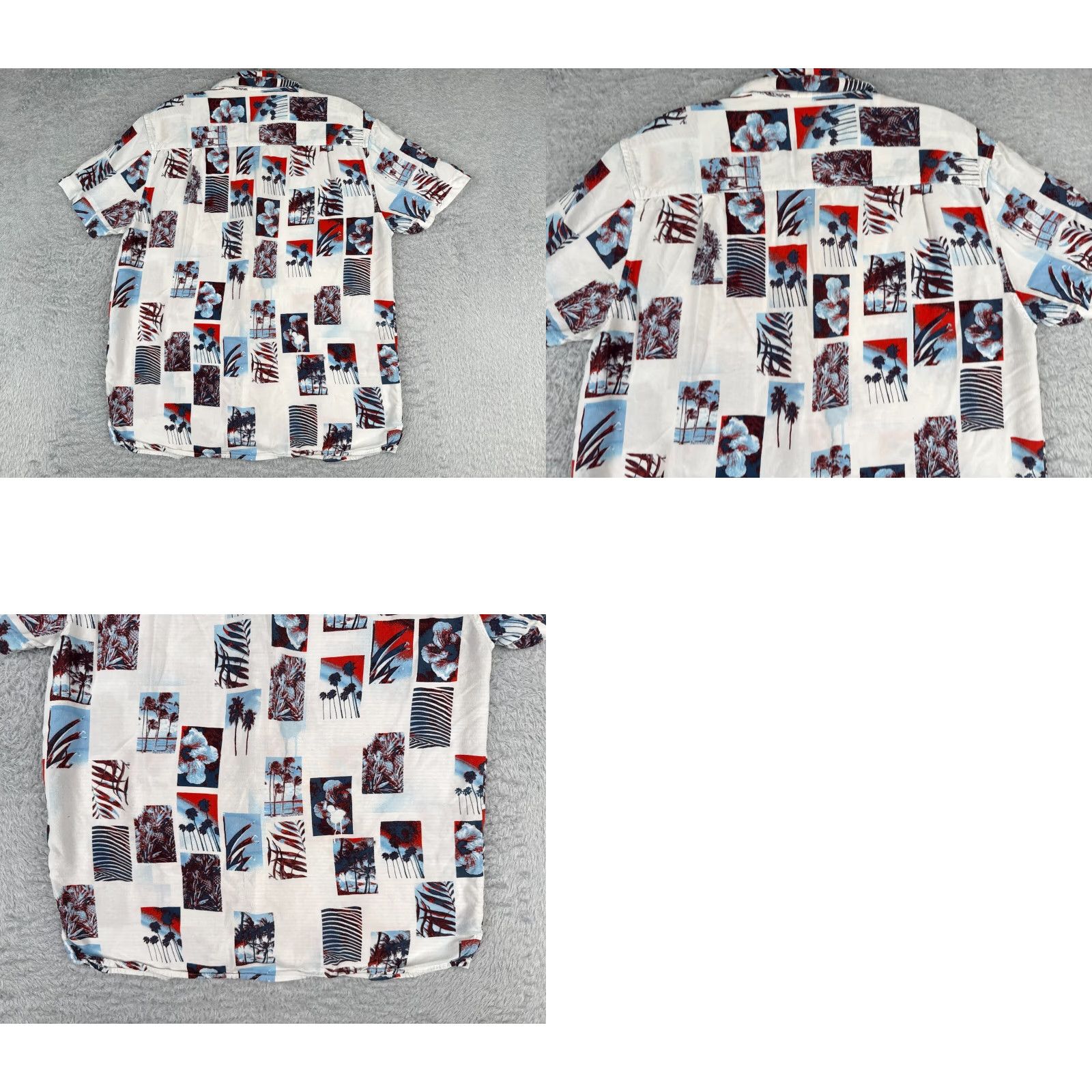 Vintage Original Use Shirt Men Adult Medium White Floral Palm Hawaiian Rayon Button-Up Size US M / EU 48-50 / 2 - 9 Thumbnail