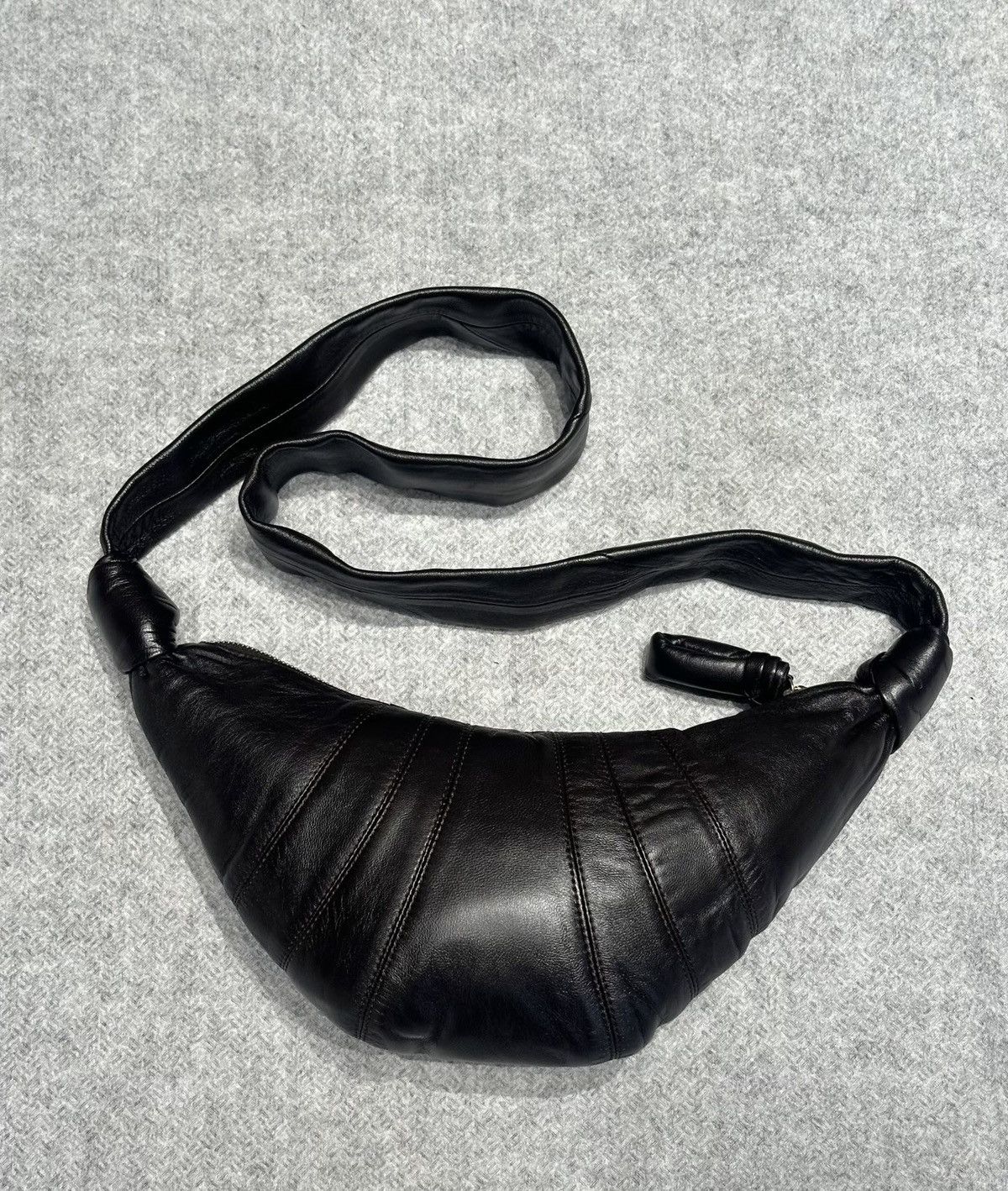 Lemaire Lemaire Dark Chocolate Lambskin Croissant Bag Size ONE SIZE - 1 Thumbnail