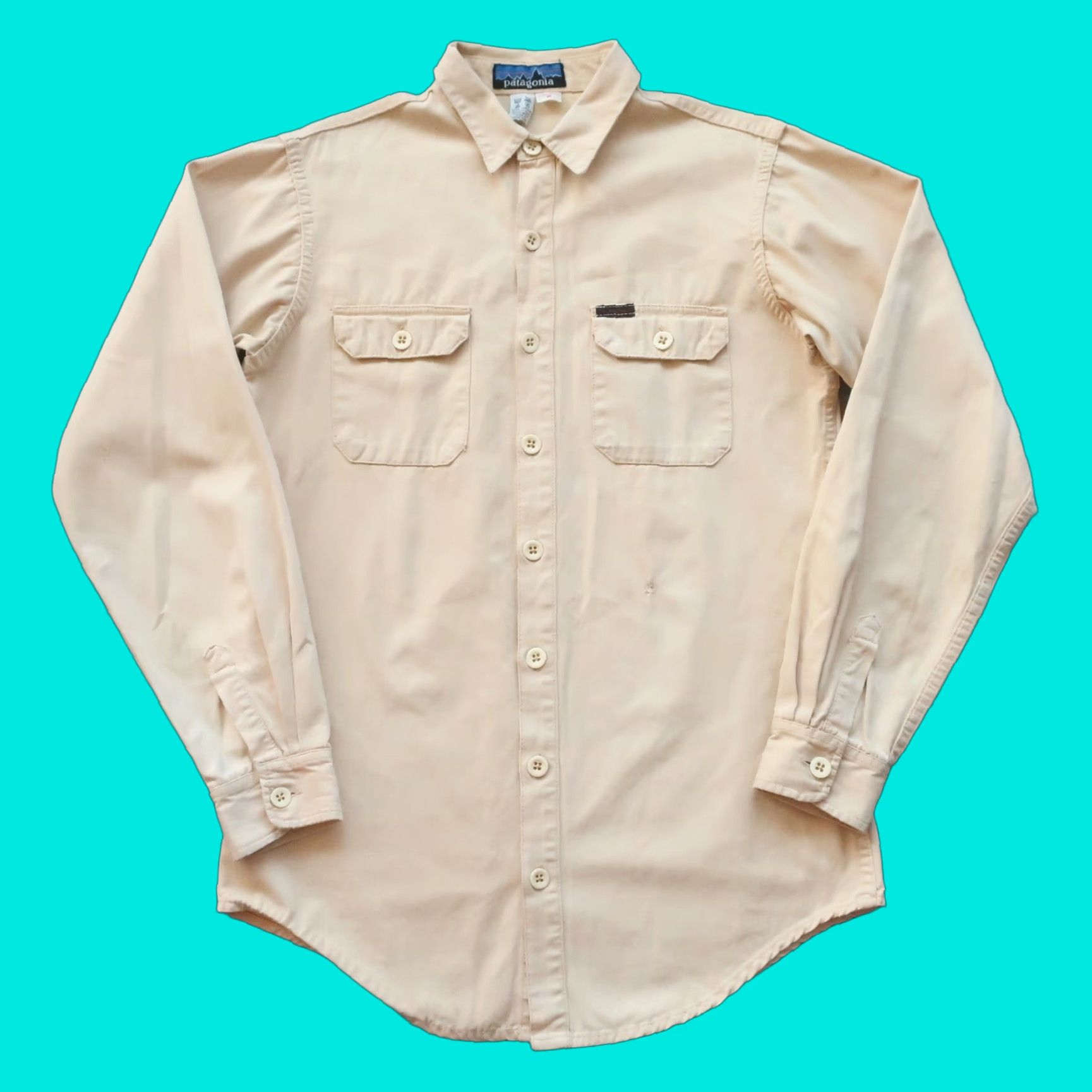 Patagonia Vintage Patagonia Button Up Shirt Men's Medium Tan Chouinard Hiking Climbing 80s Size US M / EU 48-50 / 2 - 1 Thumbnail