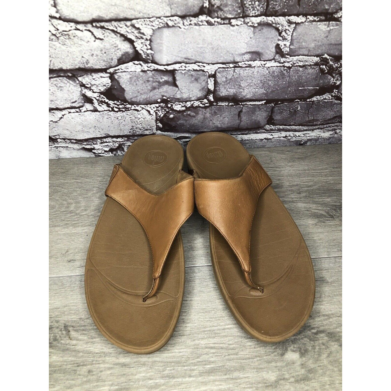 Other Fitflop Camel Tan Leather Flip Flop Wobble Board Sandals Wom Size US 10 / IT 40 - 17 Thumbnail