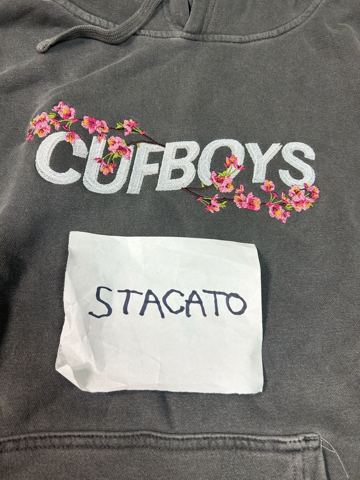 Rap Tees × Vintage CUFBOYS Cherry Blossom Hoodie Grey Size US S / EU 44-46 / 1 - 3 Thumbnail