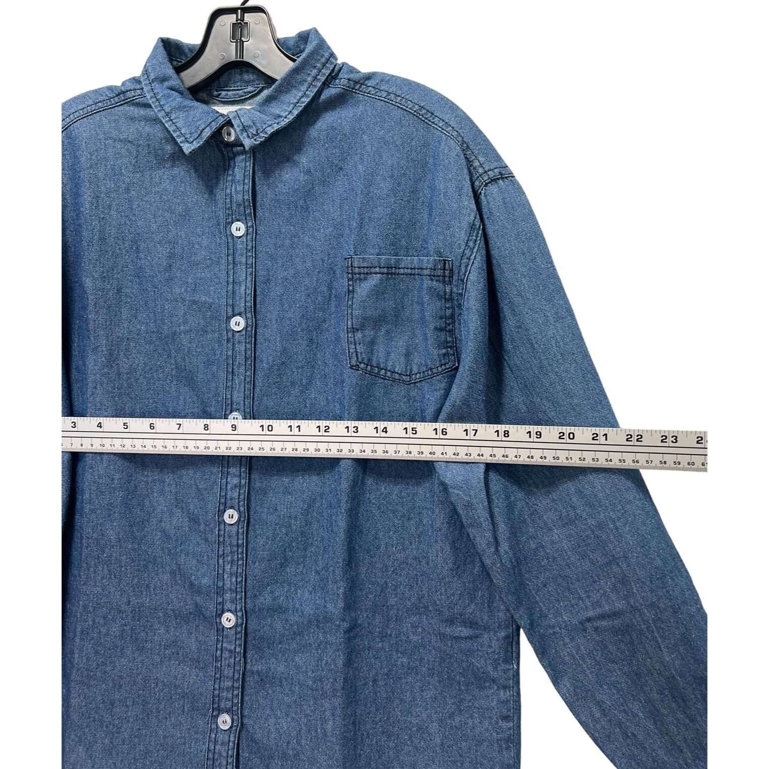 rue21 Rue 21 - Women's Chambray Long Sleeve Button Down Shirt With Size S / US 4 / IT 40 - 4 Thumbnail