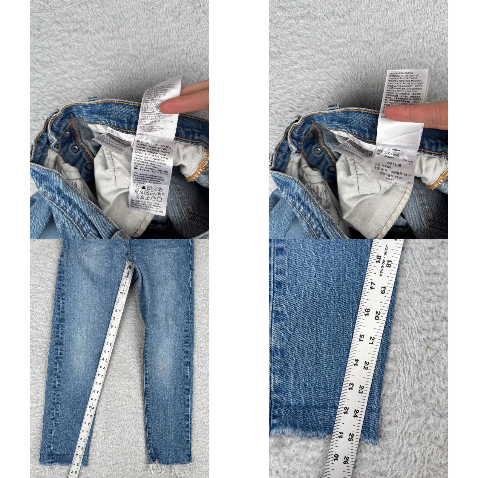 Levi's VINTAGE? No — Levis Jeans 501 XX Slim Denim Blue 27x25 Jeans Size 27" / US 4 / IT 40 - 8 Thumbnail