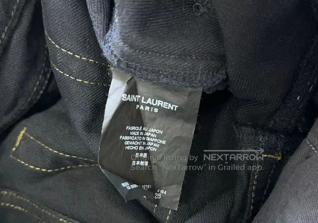 Yves Saint Laurent YSL Black Ripped Jeans Size 26. Size 26" / US 2 / IT 38 - 6 Thumbnail
