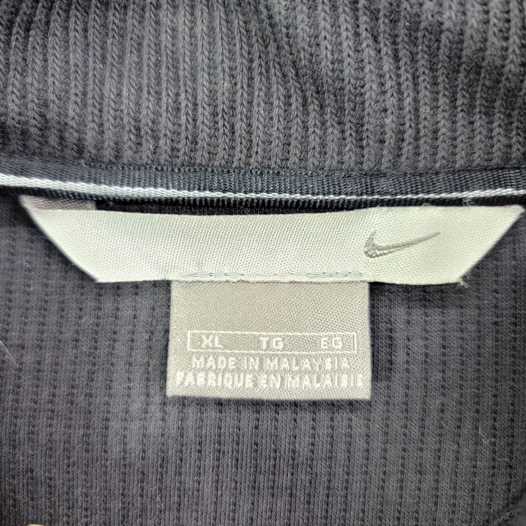 Nike Nike Sweater Mens XL Gray Mock Neck Waffle Knit 1/4 Zip Pullover Size US XL / EU 56 / 4 - 3 Thumbnail