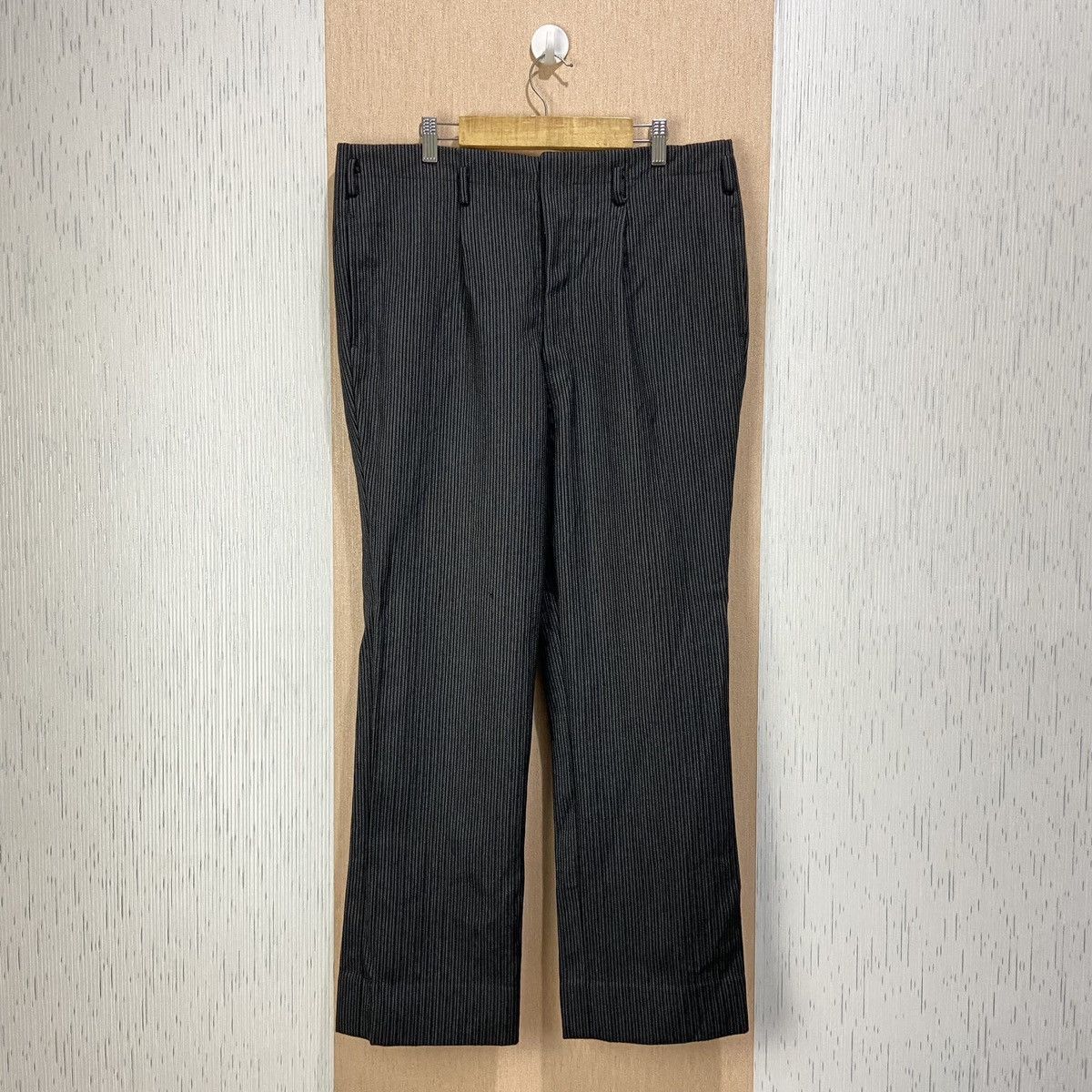 Japanese Brand 70s Heavyweight Wool Pleated Japan Tailored Trousers Size US 34 / EU 50 - 1 Thumbnail