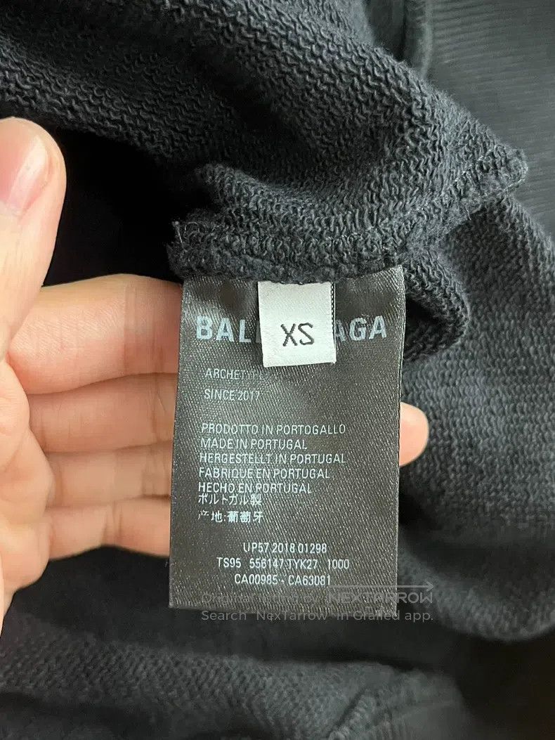 Balenciaga Balenciaga Black Logo Crewneck Sweatshirt Long Sleeve Size US XS / EU 42 / 0 - 4 Thumbnail