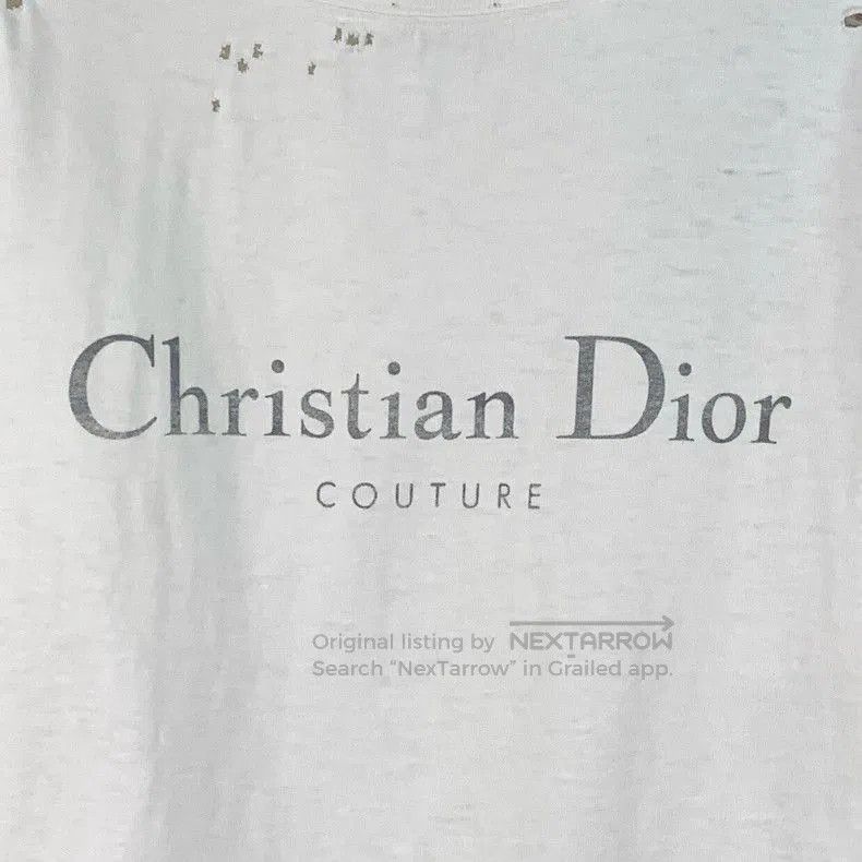 Dior Dior White Distressed Logo Print T. Size US M / EU 48-50 / 2 - 4 Thumbnail