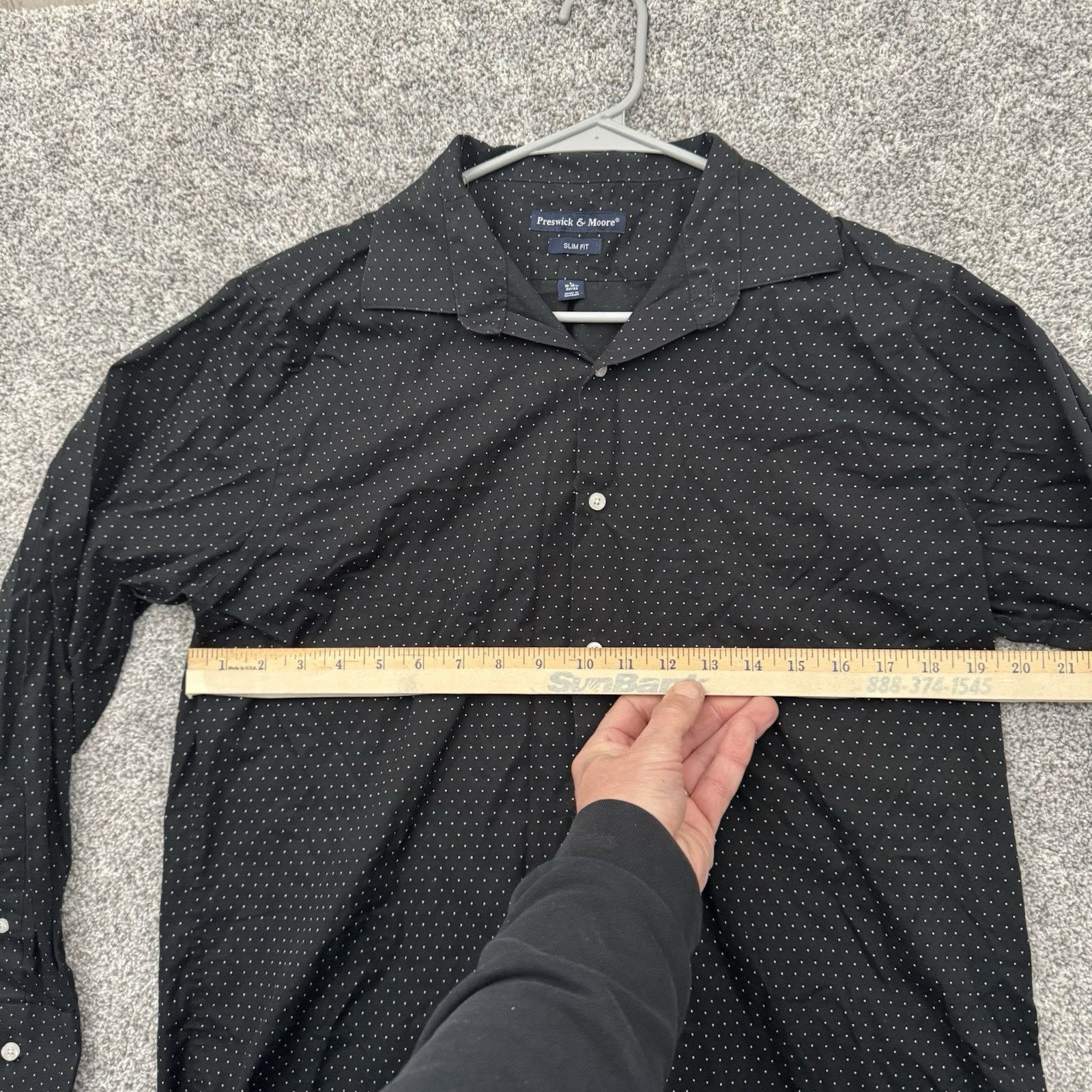 Other Preswick & Moore Button Shirt Men L 16 16.5 Slim Fit Dotted Size US L / EU 52-54 / 3 - 3 Thumbnail