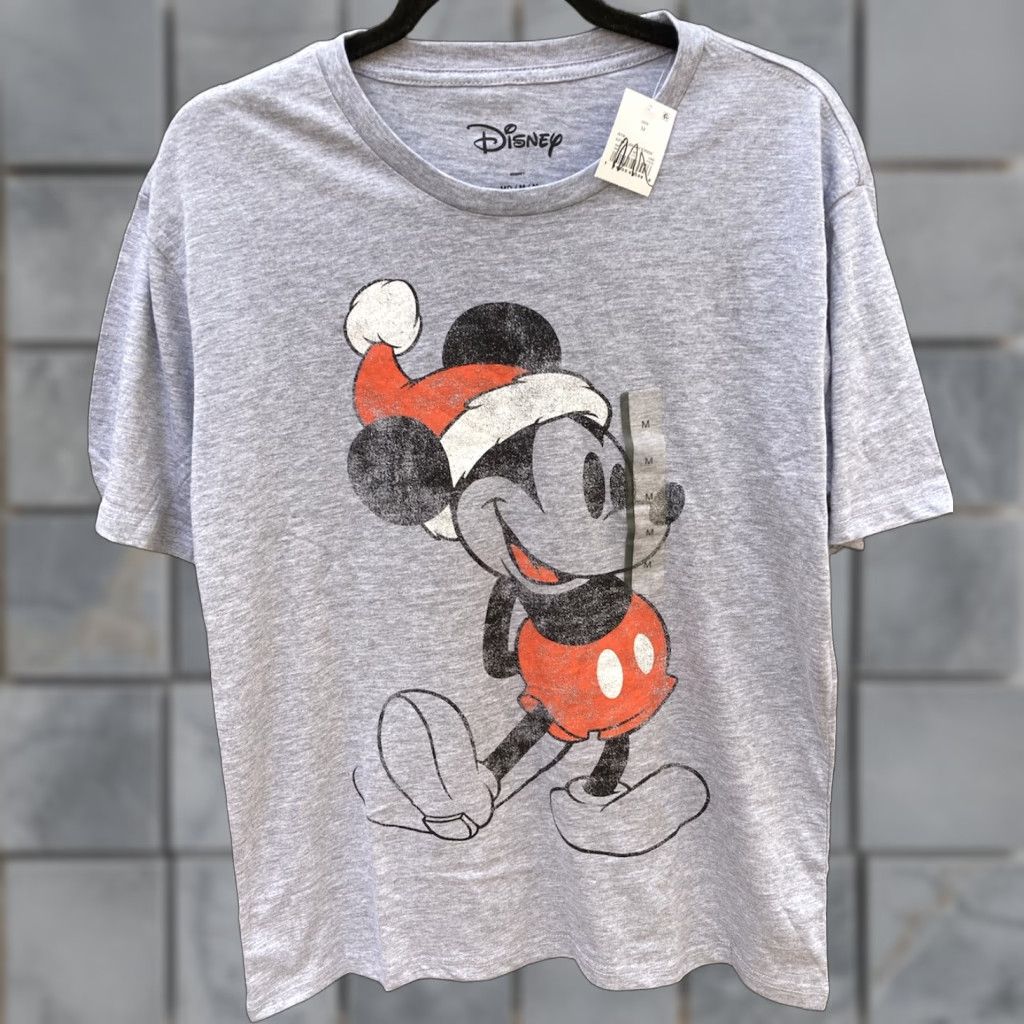 Disney Disney Men's Christmas Mickey Mouse Grey SS T-Shirt M NWT RN0101531 Size US M / EU 48-50 / 2 - 1 Thumbnail