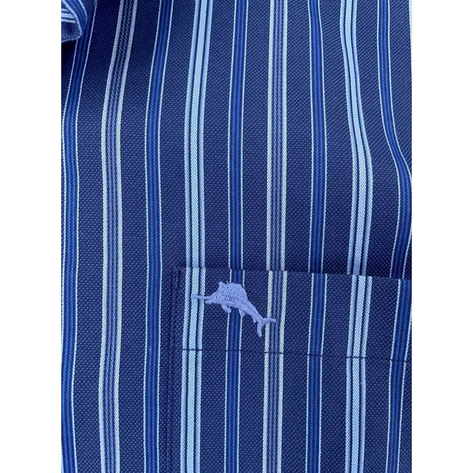 Tommy Bahama Tommy Bahama Shirt Mens XL Blue Striped Newport Coast Classic Collared Button Up Size US XL / EU 56 / 4 - 4 Thumbnail