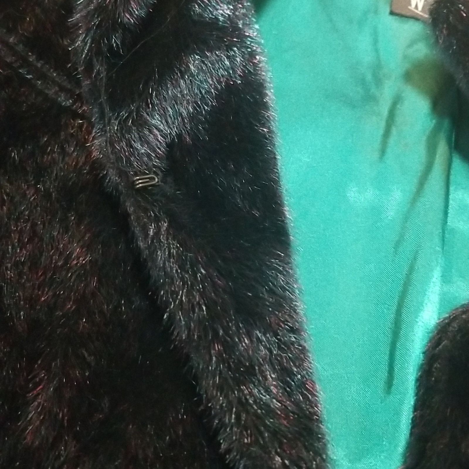 Other Wanko Dark Green Faux Fur Jacket Size S / US 4 / IT 40 - 3 Thumbnail