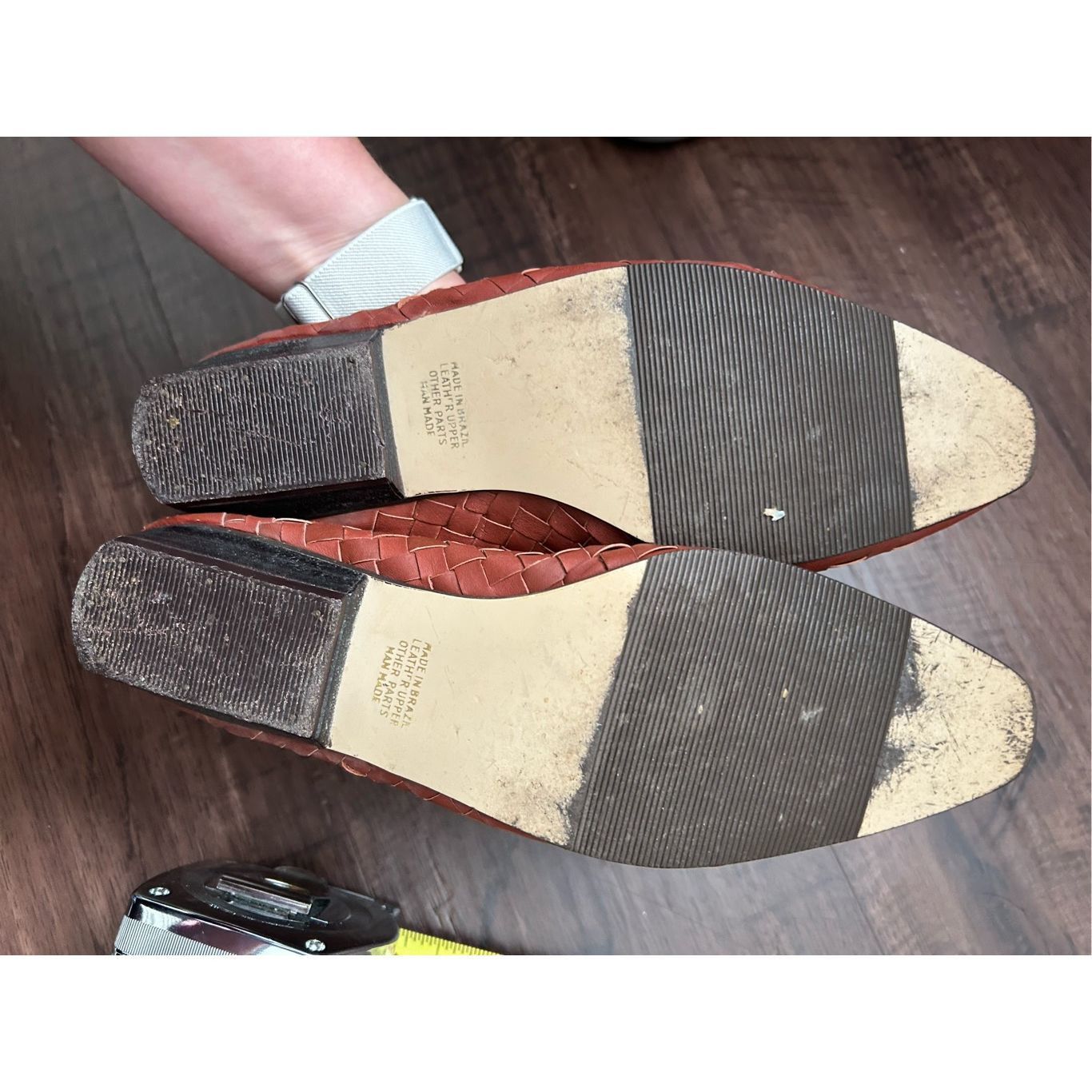 Bonnie Clyde Connie Wicker Woven Slip-On Brown Shoes, Size 9 Size US 9 / IT 39 - 6 Thumbnail