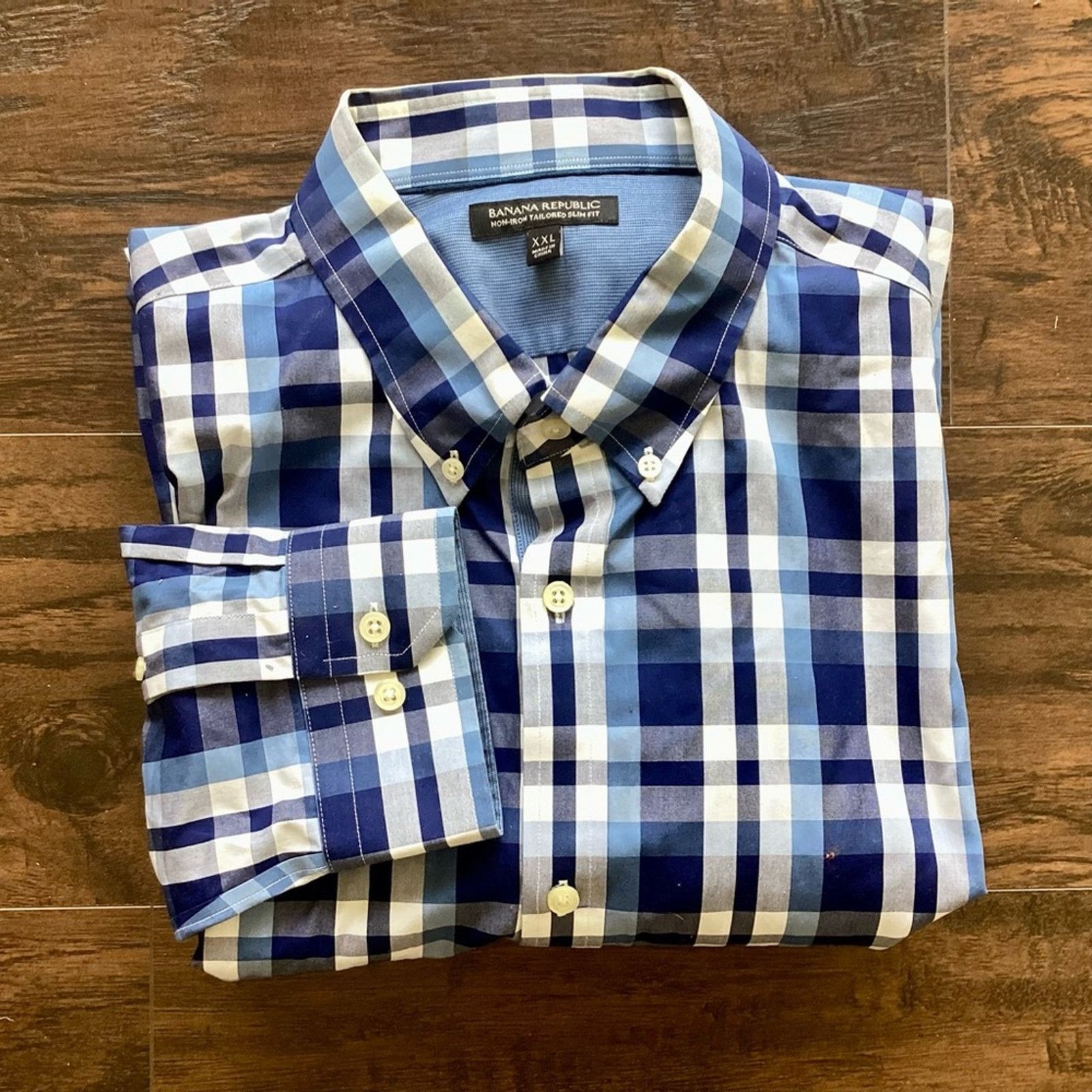 Banana Republic Banana Republic Non-Iron Slim Fit Button Down Size US XXL / EU 58 / 5 - 1 Thumbnail
