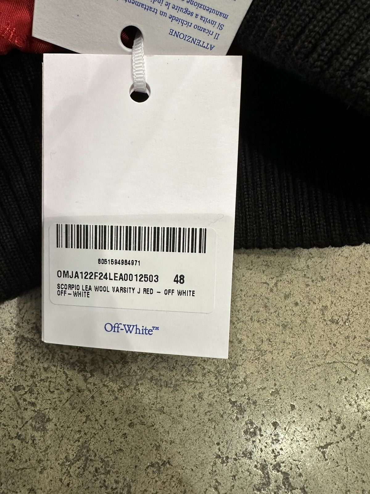 Off-White OFF-WHITE - Scorpio Lea Varsity Jacket Red Size US M / EU 48-50 / 2 - 4 Thumbnail