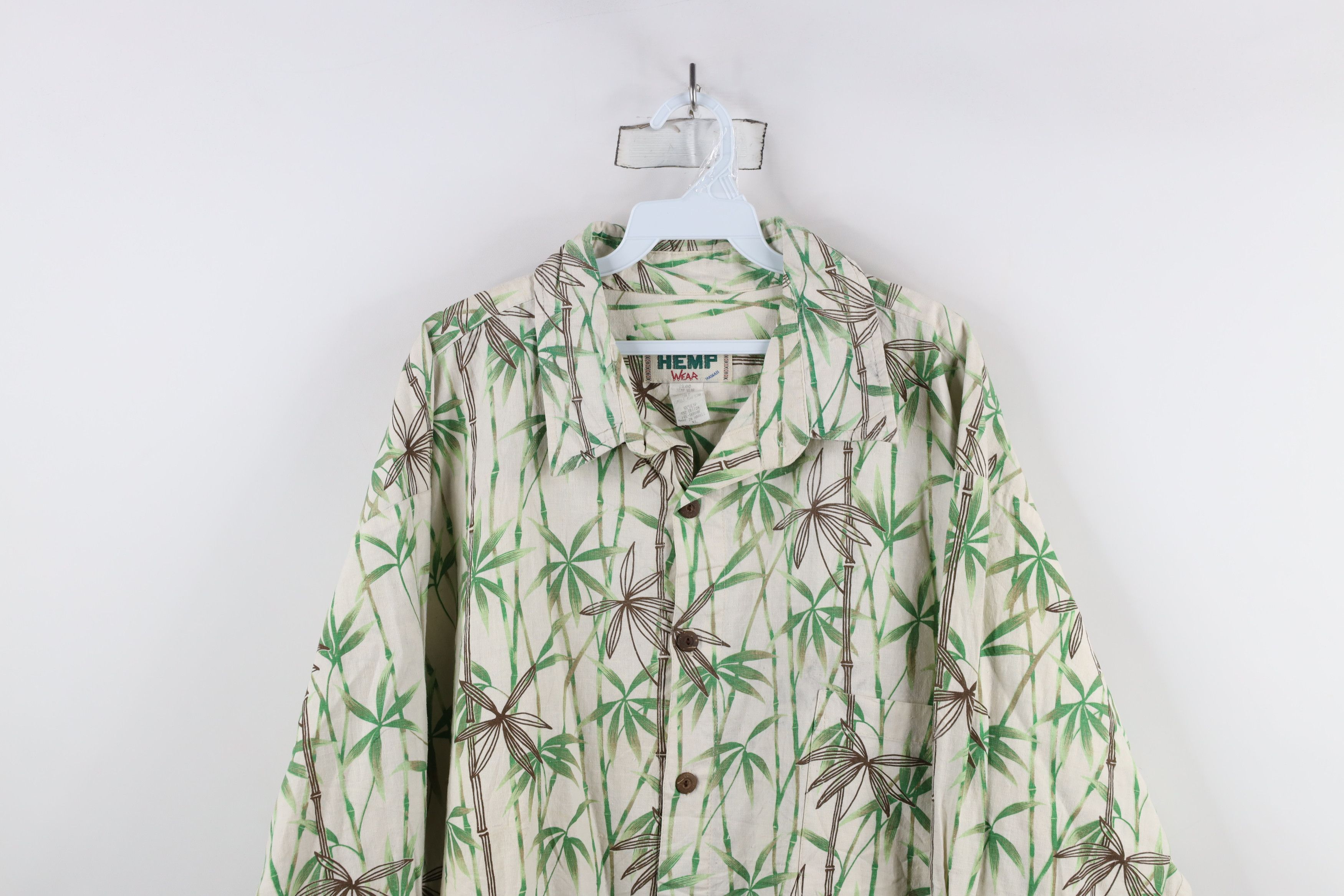 Vintage Vintage 90s Streetwear Hemp Blend Collared Button Shirt USA Size US XL / EU 56 / 4 - 2 Thumbnail
