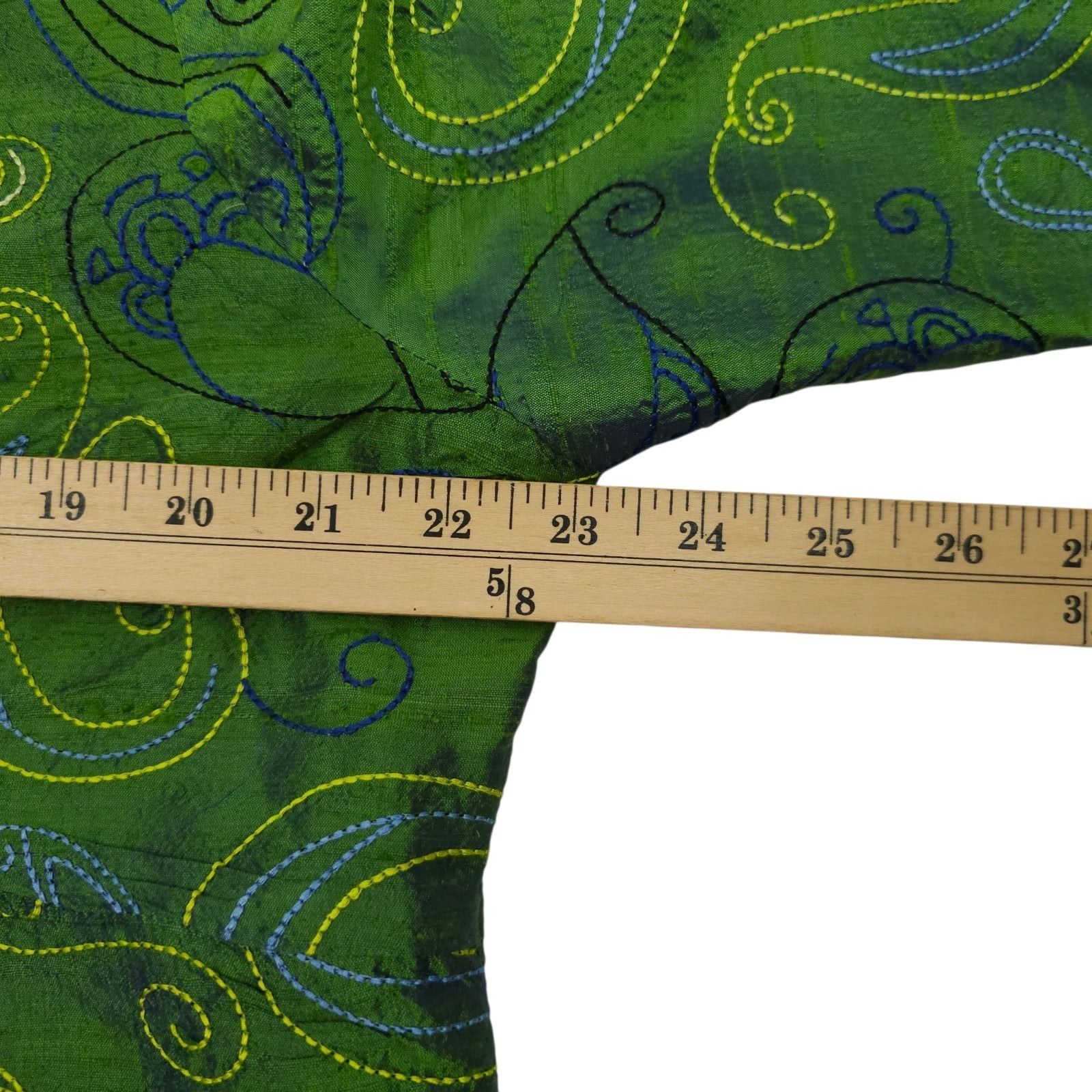 Other Bleu Bayou XL Paisley Silk Jacket Ruffle Lagenlook Fairycore Size XL / US 12-14 / IT 48-50 - 18 Thumbnail