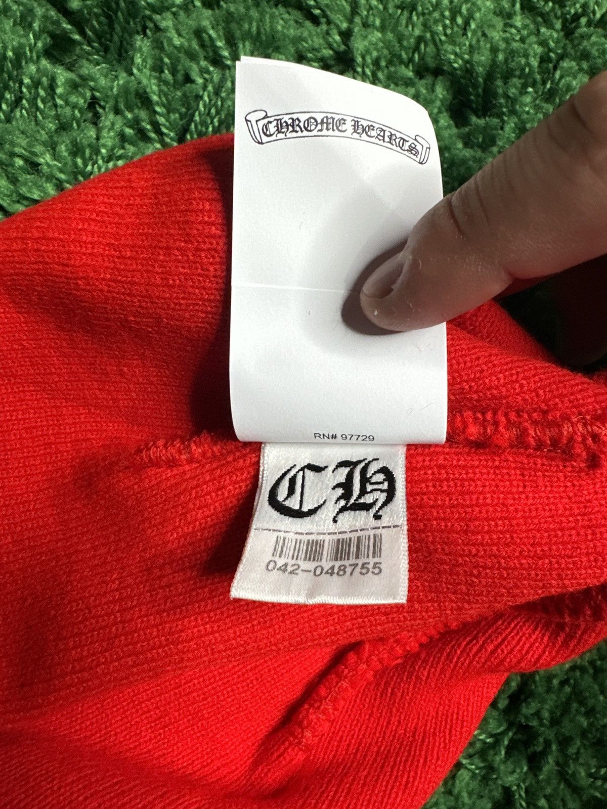 Chrome Hearts Chrome Hearts Red Beanie Size ONE SIZE - 6 Thumbnail