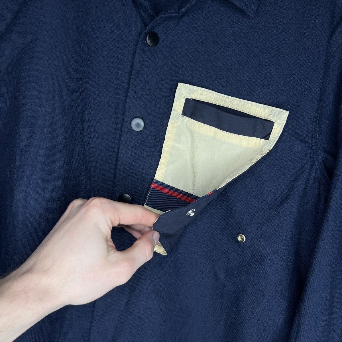 Designer × Japanese Brand LYPH Live Young Play Hard Over Shirt Pocket Navy Size US M / EU 48-50 / 2 - 6 Thumbnail