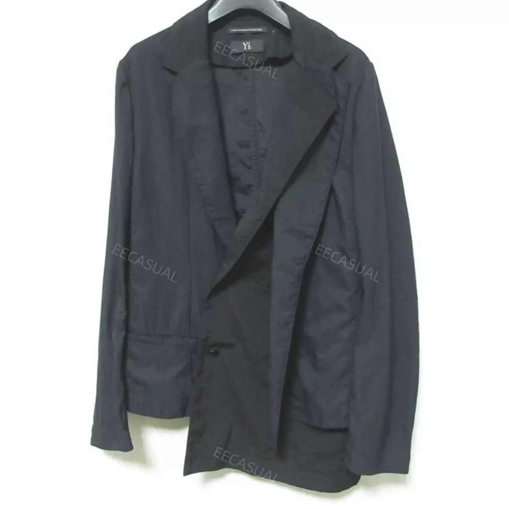 Y's Asymmetrical Layered Black Jacket Size S / US 4 / IT 40 - 1 Thumbnail
