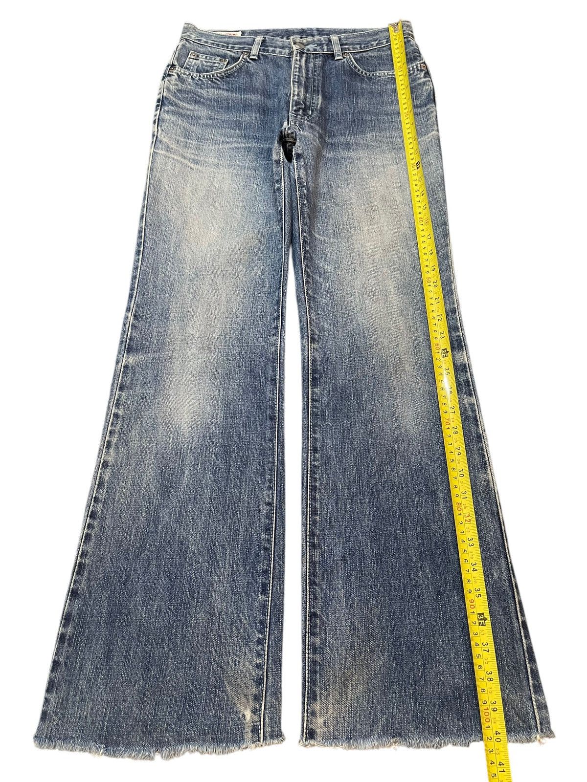 If Six Was Nine Vintage Japanese Brand Blue Faded Wash Style Flare Jeans Size US 29 - 12 Thumbnail