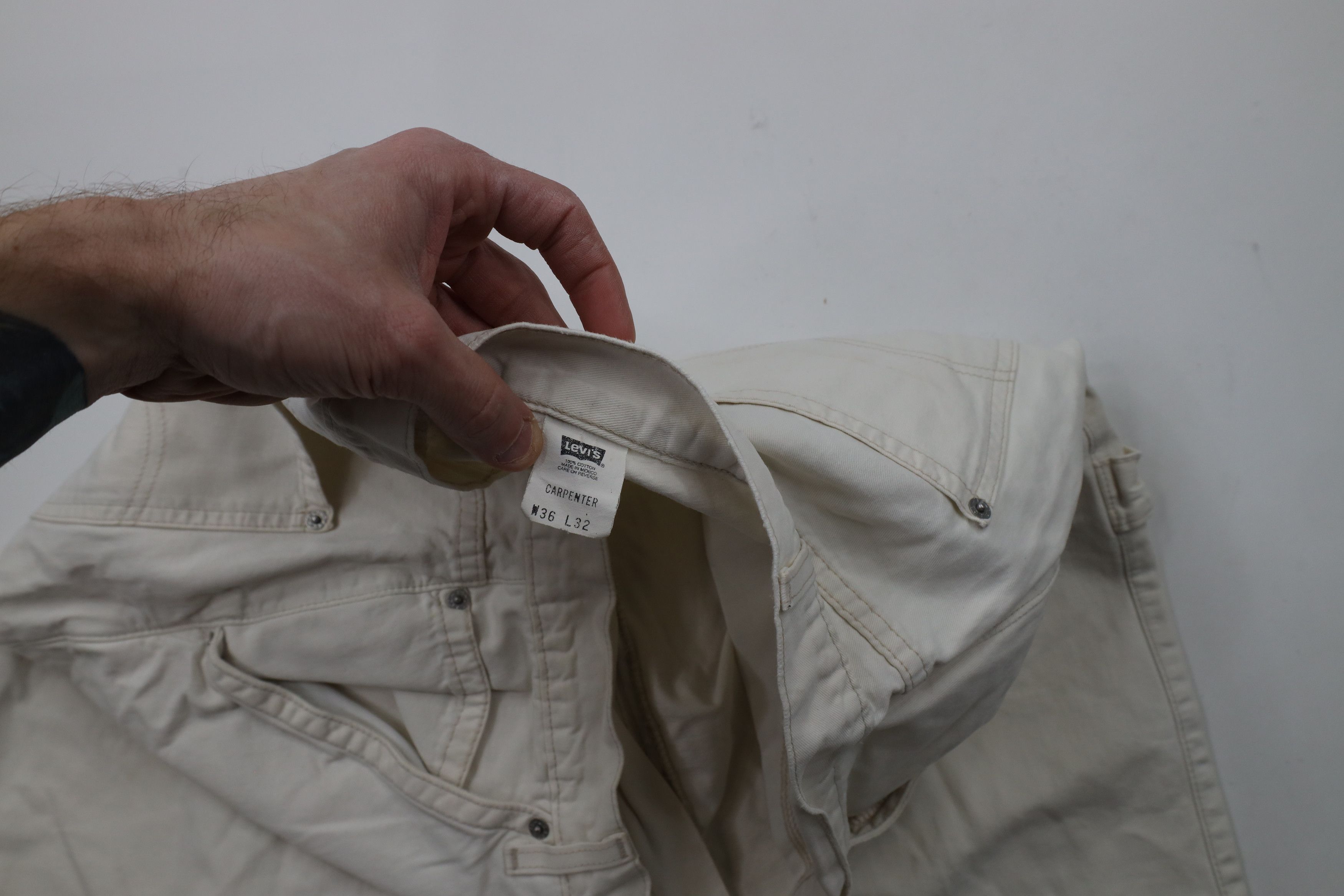 Levi's × Vintage Vintage Y2K 2000 Levis Wide Leg Carpenter Dungaree Pants Size US 36 / EU 52 - 11 Thumbnail
