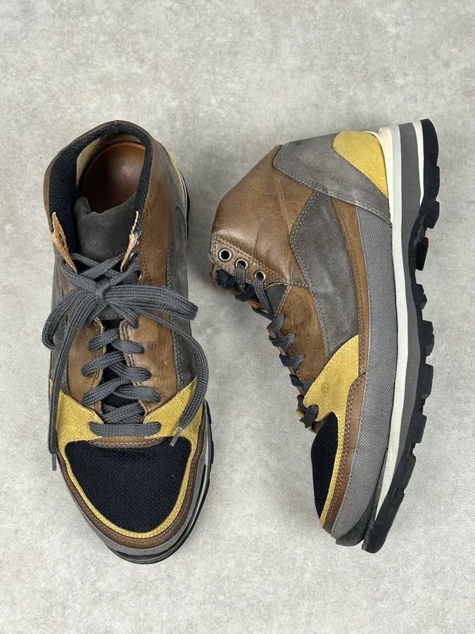 Dries Van Noten Dries Van Noten Mustard Leather Hiking Sneakers Size US 10 / EU 43 - 2 Thumbnail