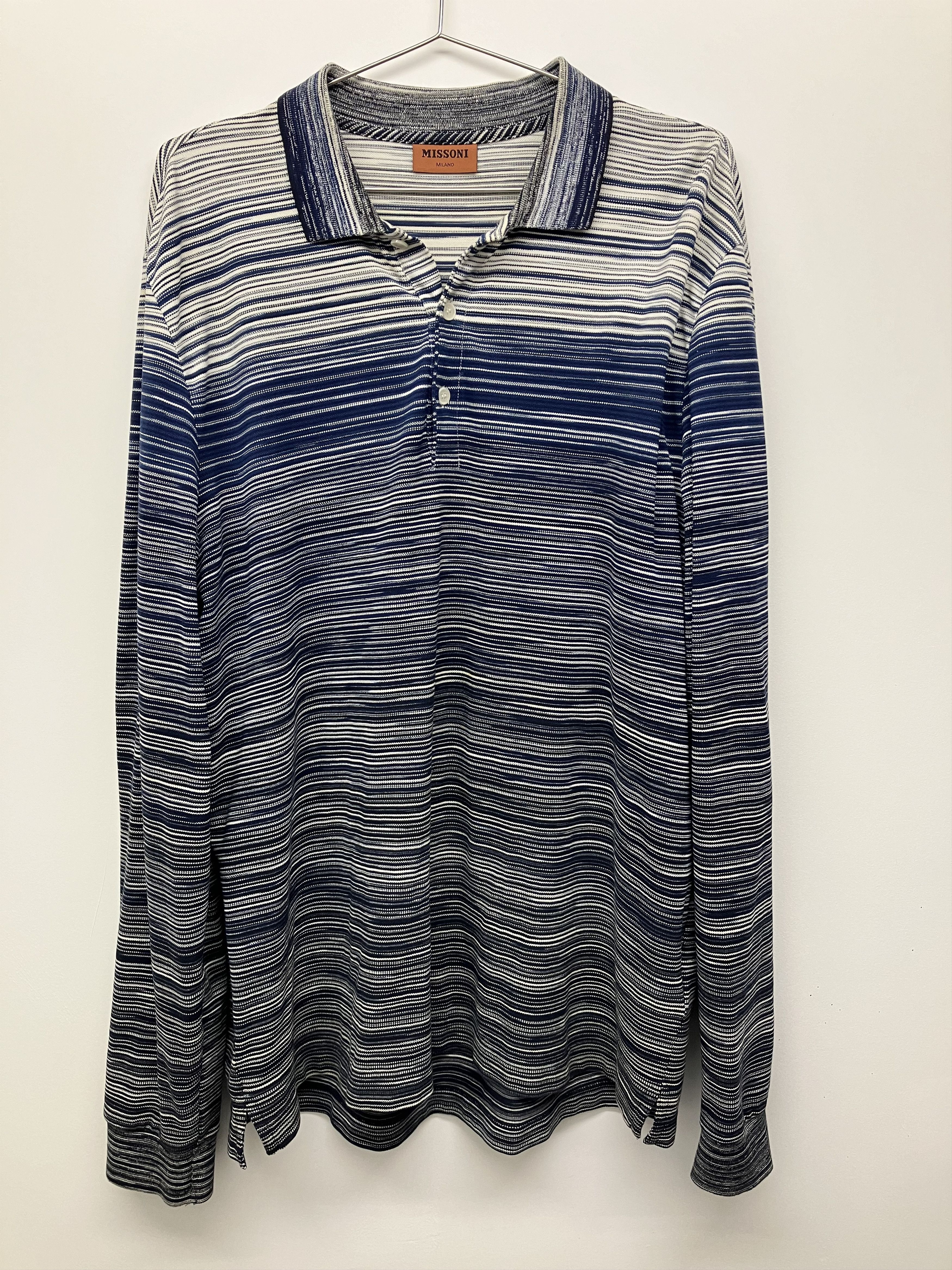 Missoni Missoni Long Sleeve Polo Shirt Size US XL / EU 56 / 4 - 1 Thumbnail