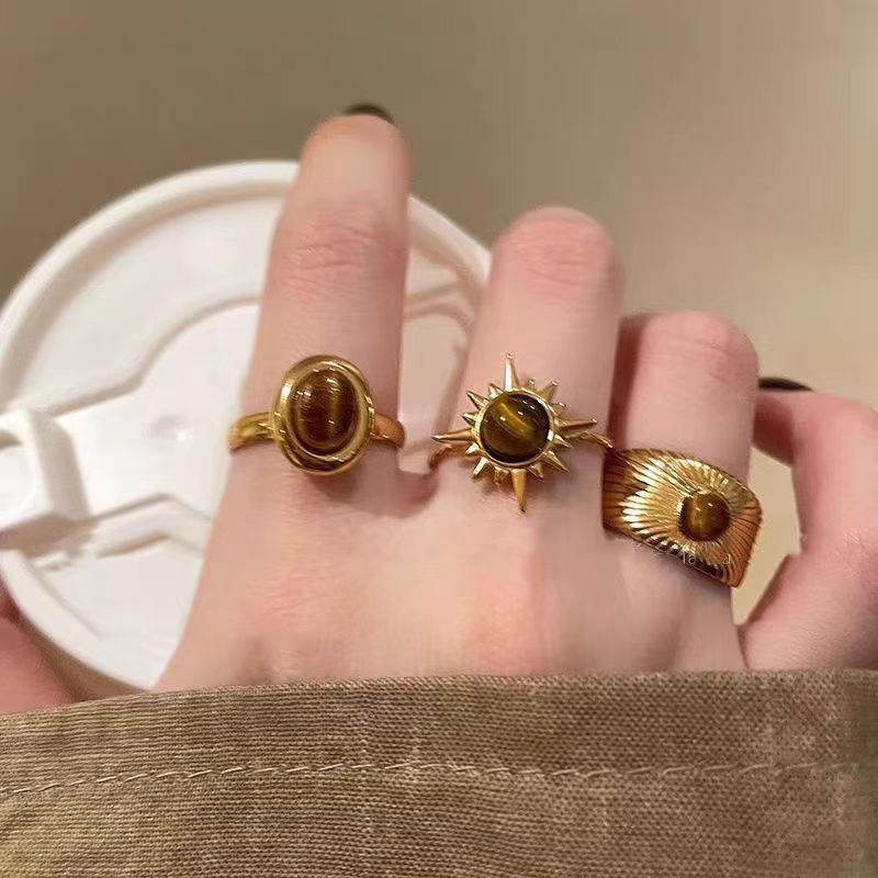 Jewelry Retro Jewelry Rings Open Size Chrome Ring (Size 7-13) Size ONE SIZE - 1 Thumbnail