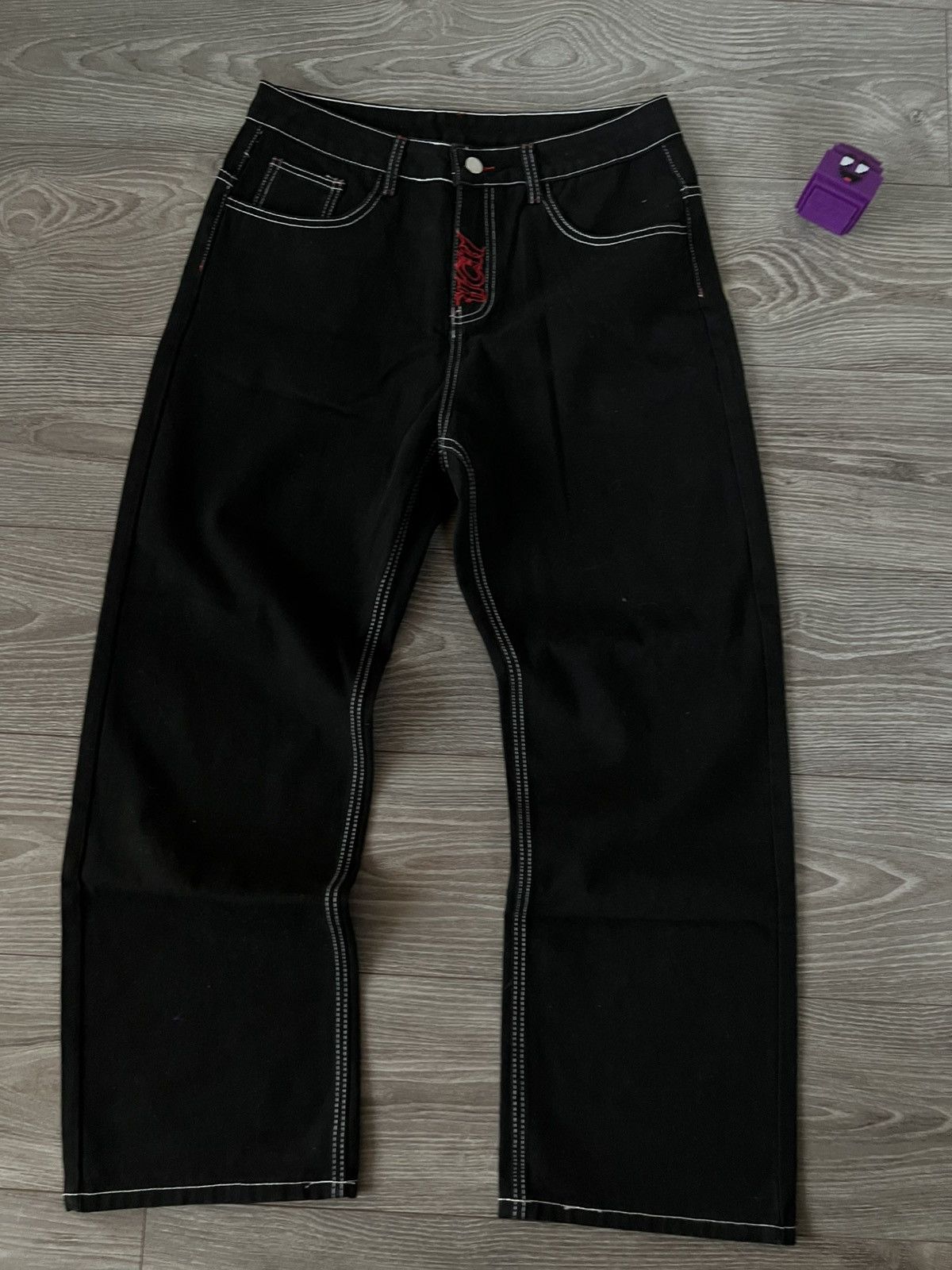 Other Avant Garde Embroidered Opium Black Denim HCH Japan Jeans Size US 34 / EU 50 - 14 Thumbnail