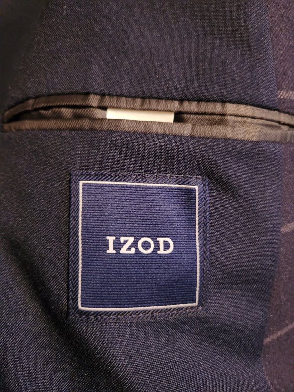 Izod Izod men's blue 98%cotton sport coat blazer jacket size: 48R Size 48R - 2 Thumbnail