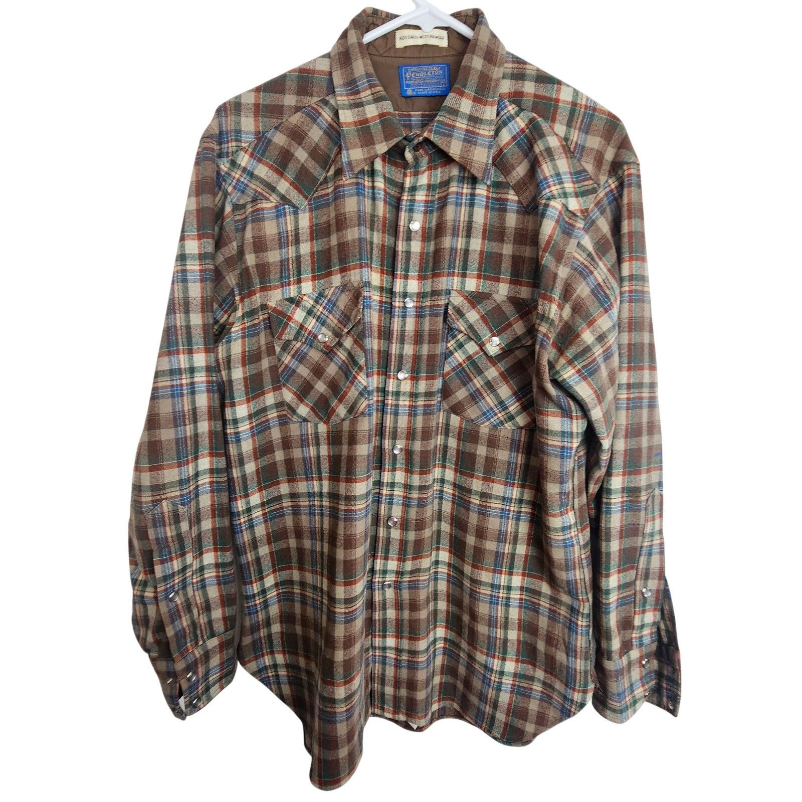 Pendleton Vintage Pendleton Mens High Grade Western Wear Wool Flannel Size US L / EU 52-54 / 3 - 1 Thumbnail