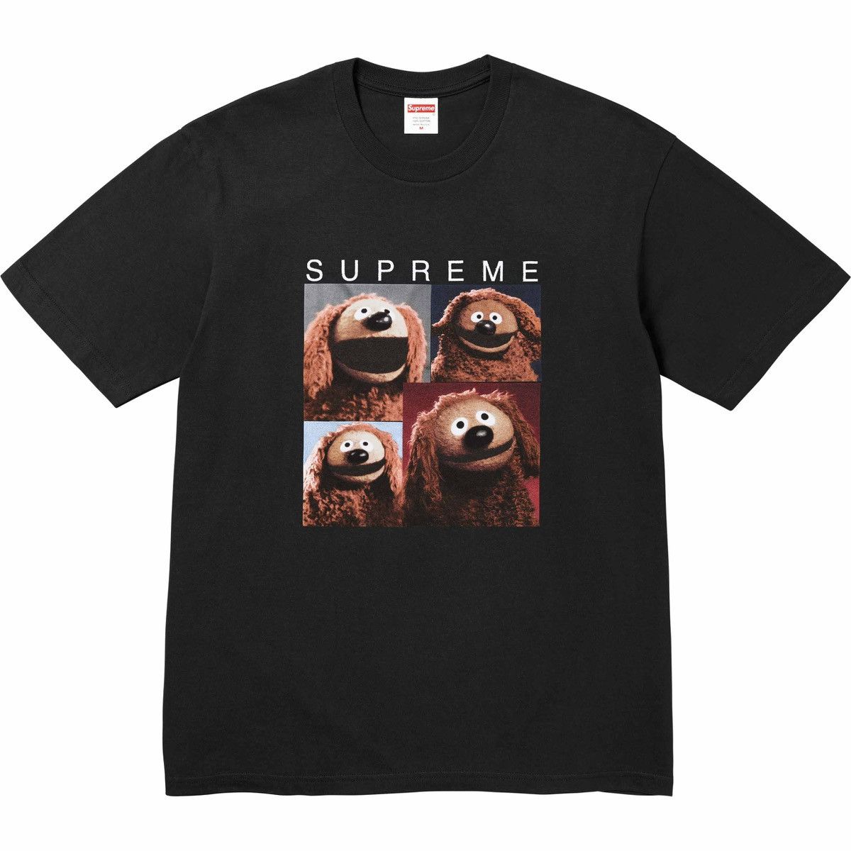 Image of Supreme Rowlf Logo Tee Short Sleeve Black T-Shirt Ss24 Xl, Men's