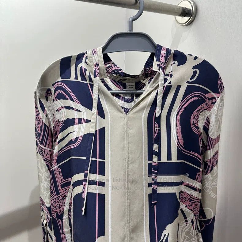Hermes Hermes Printed Pattern Silk Long Sleeve Size XS / US 0-2 / IT 36-38 - 6 Thumbnail