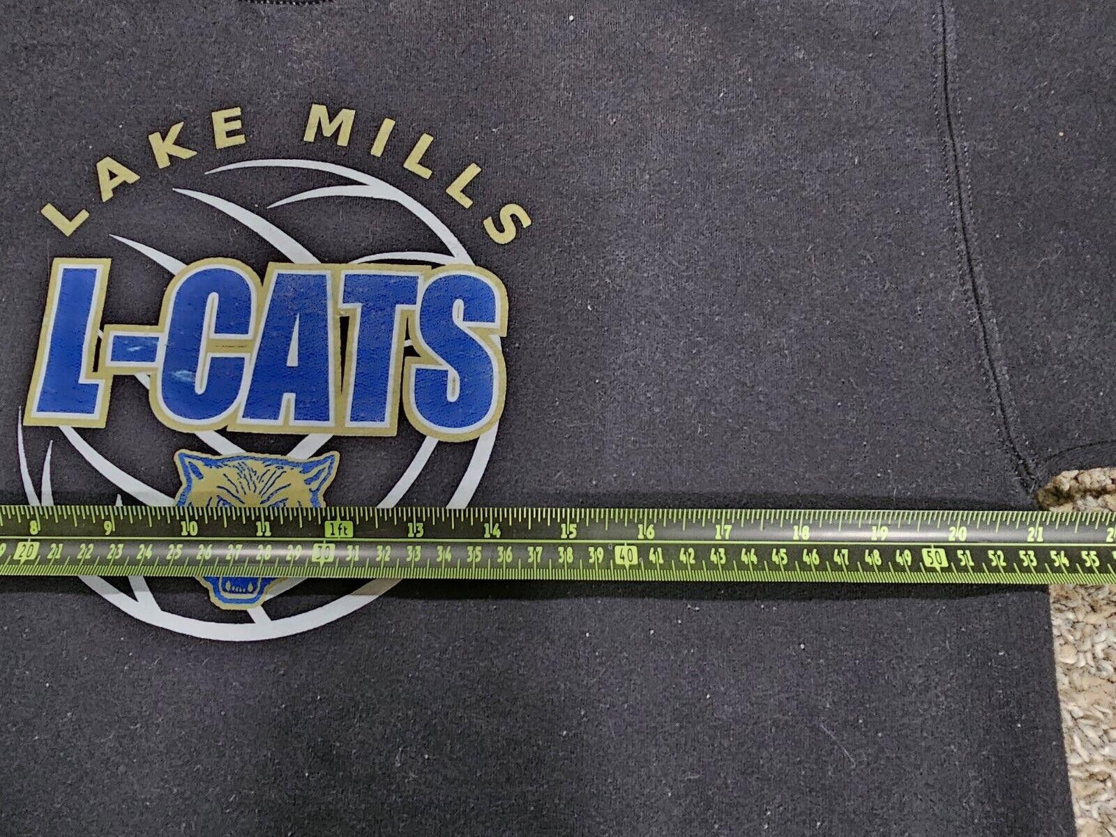 Gildan Lake Mills L-Cats Gildan sweater Medium Black Size US M / EU 48-50 / 2 - 5 Thumbnail