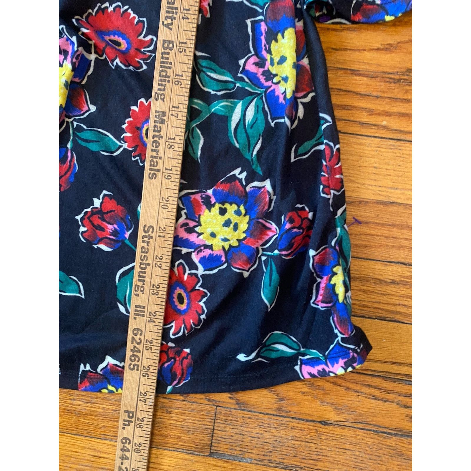 Asos NWT ASOS Top Women’s Shirt Sz 8 Black Floral Bell Sleeve Size M / US 6-8 / IT 42-44 - 8 Thumbnail