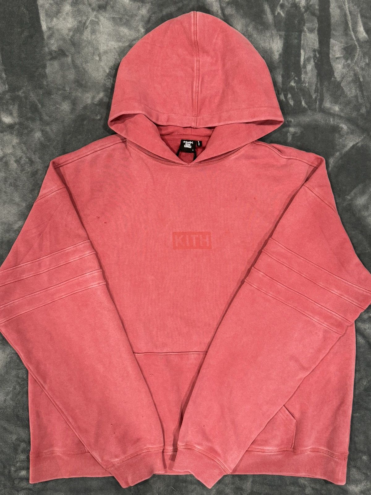 image of Kith x Ksubi Jonez Hoodie in Washed Red, Men's (Size Large)