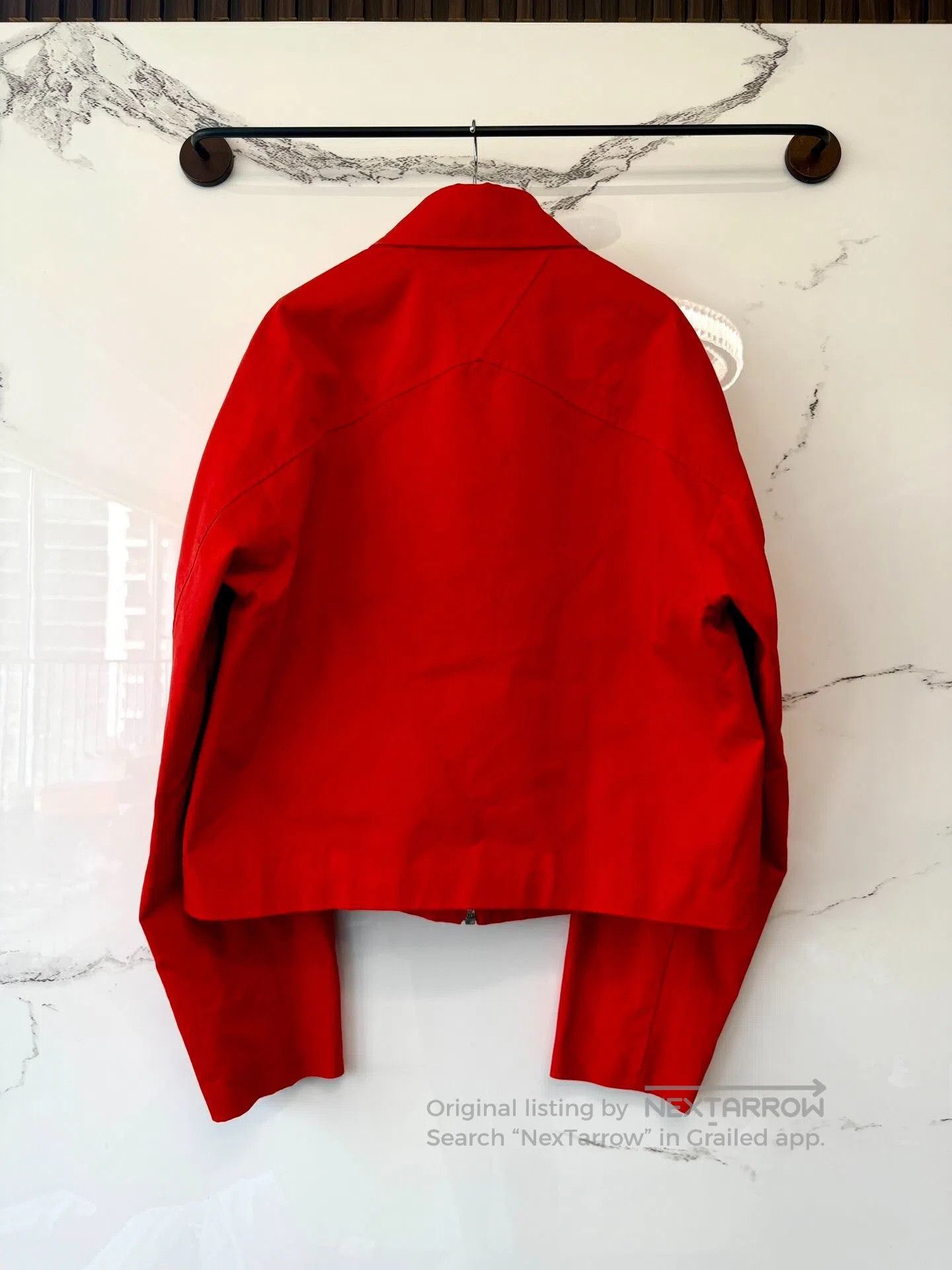 Bottega Veneta bv Red Cropped Jacket. Size M / US 6-8 / IT 42-44 - 3 Thumbnail